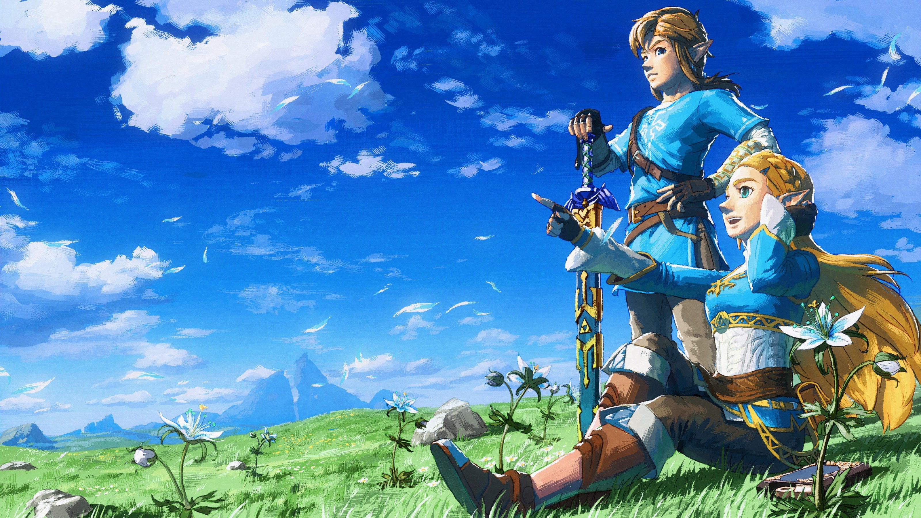 Download 3200x1800 The Legend Of Zelda: Breath Of Wild, Zelda, Link