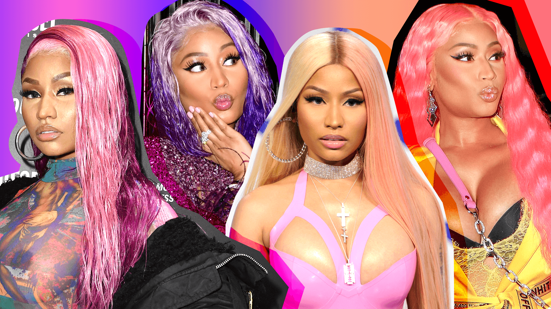 Nicki Minaj's Boldest, Most Neon Hair Colors