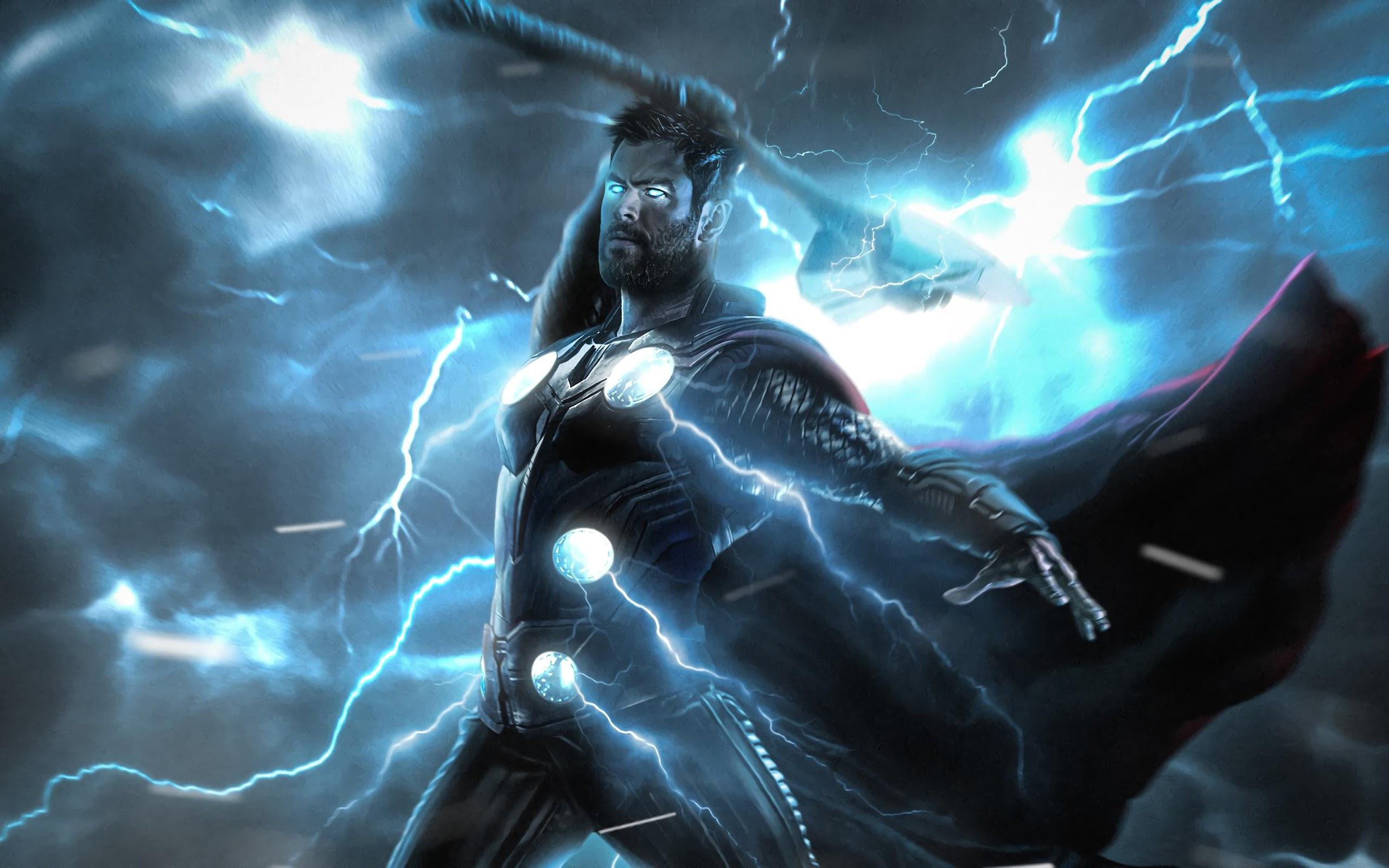 Avengers: Endgame, Thor, Strombreaker, Axe, Lightning, 4K