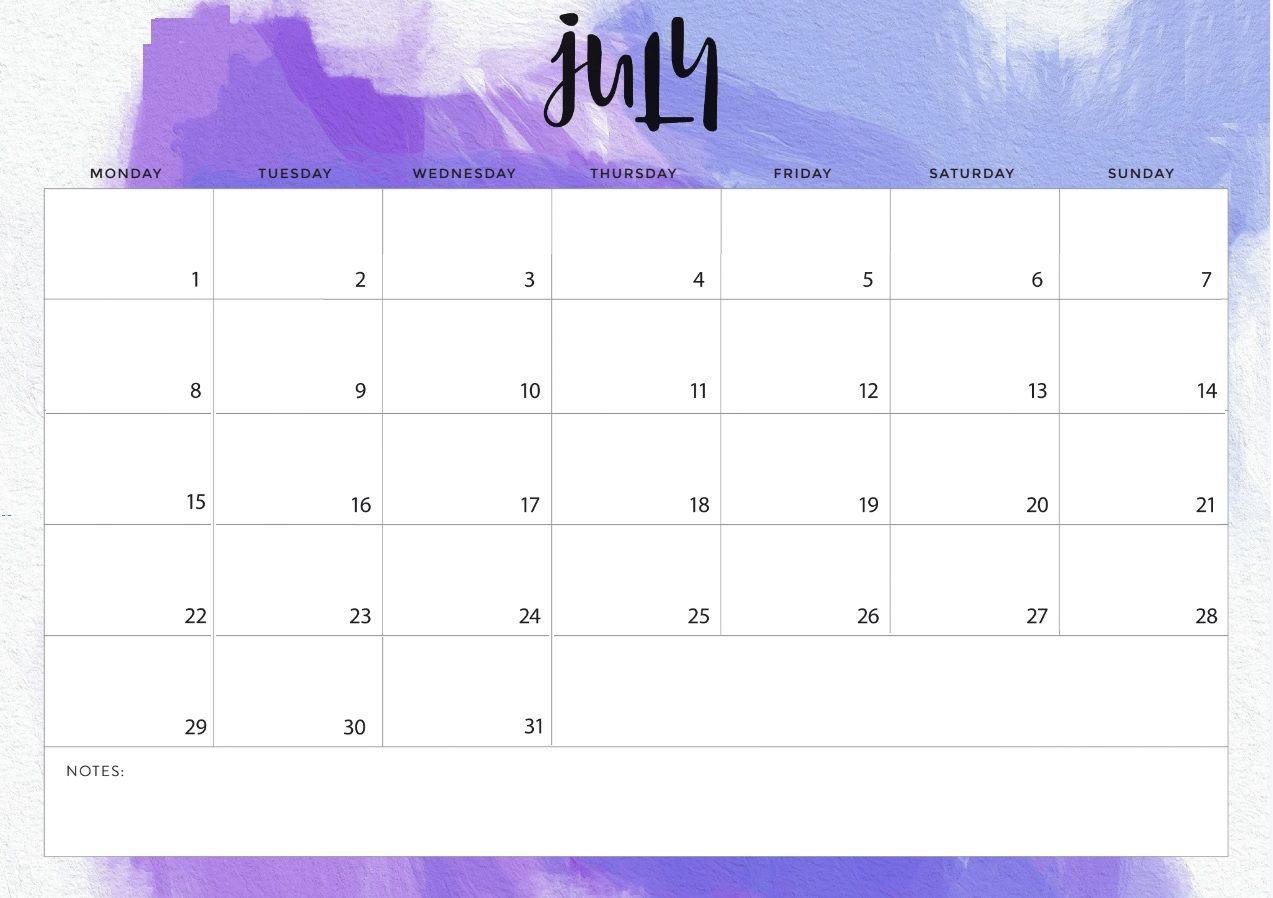 July 2019 Desk Calendar #july #july2019 #july2019calendar. July