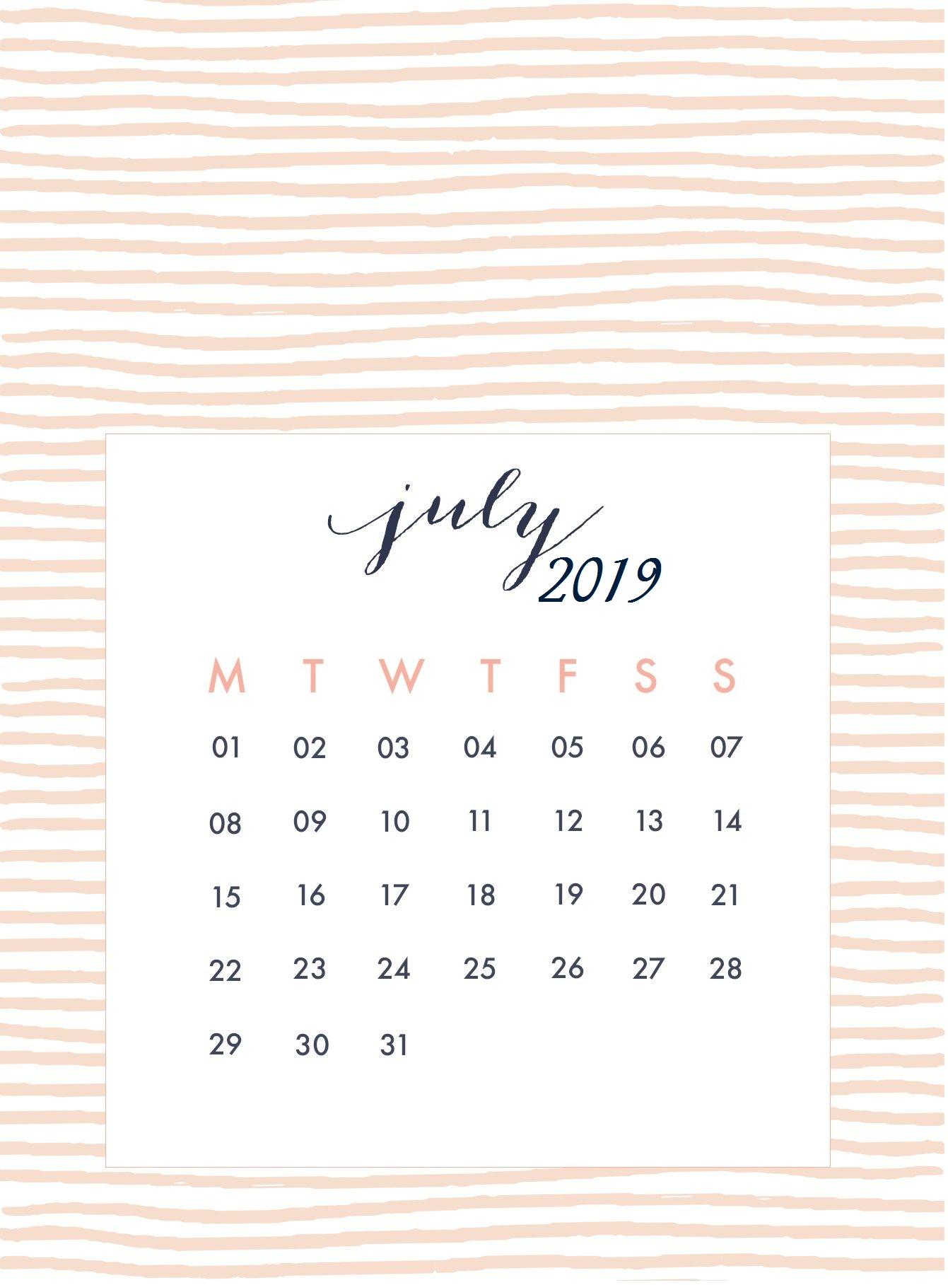 calendar july