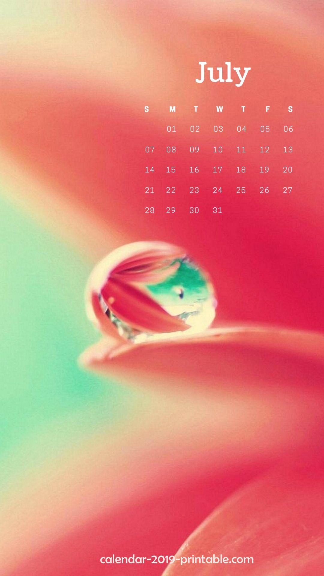 july 2019 iphone calendar cute wallpaper Calendars in 2019