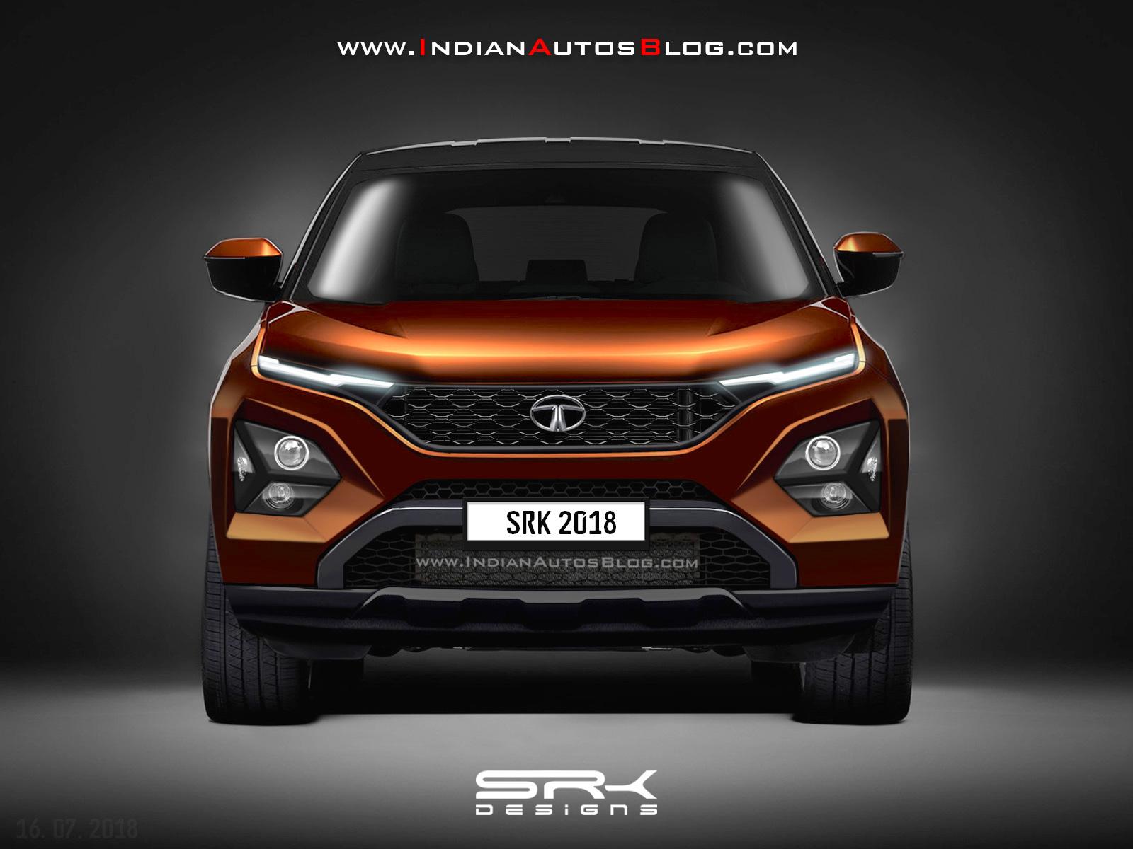 Tata Harrier Front End Rendered By IAB Based On New Teaser Image