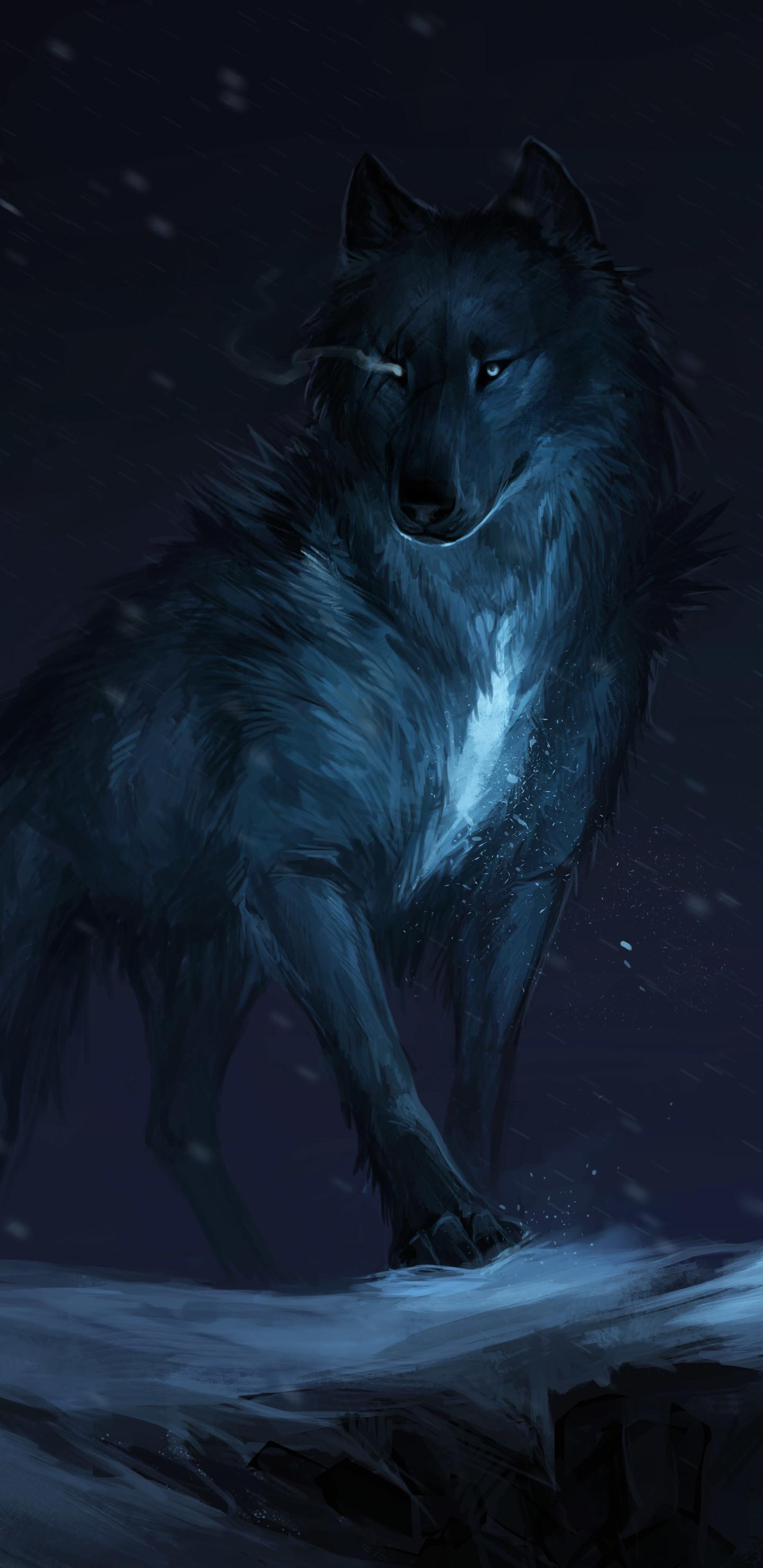 Pictures Of Wolves With A Galaxy Background