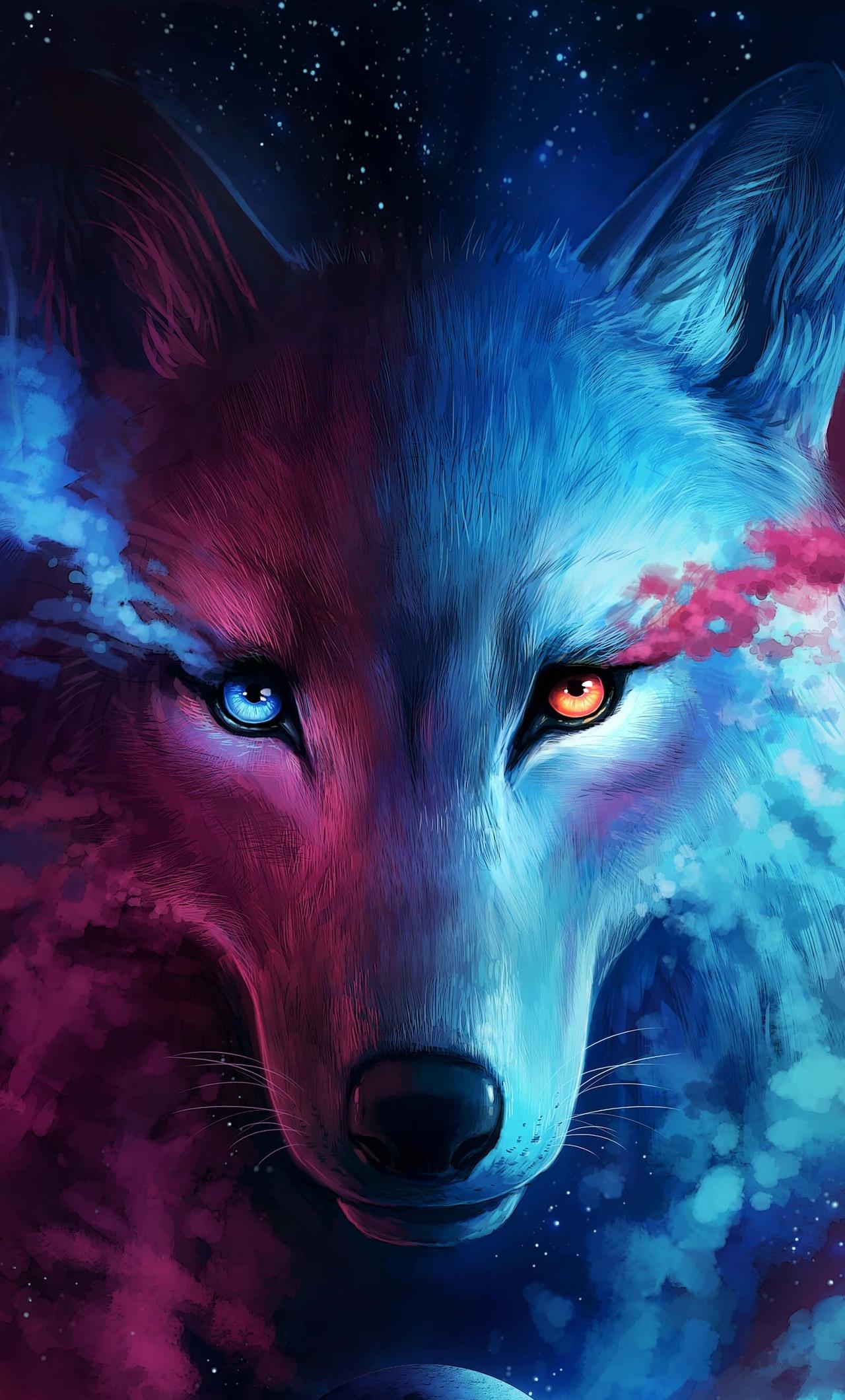 The Galaxy Wolf iPhone HD 4k Wallpaper, Image
