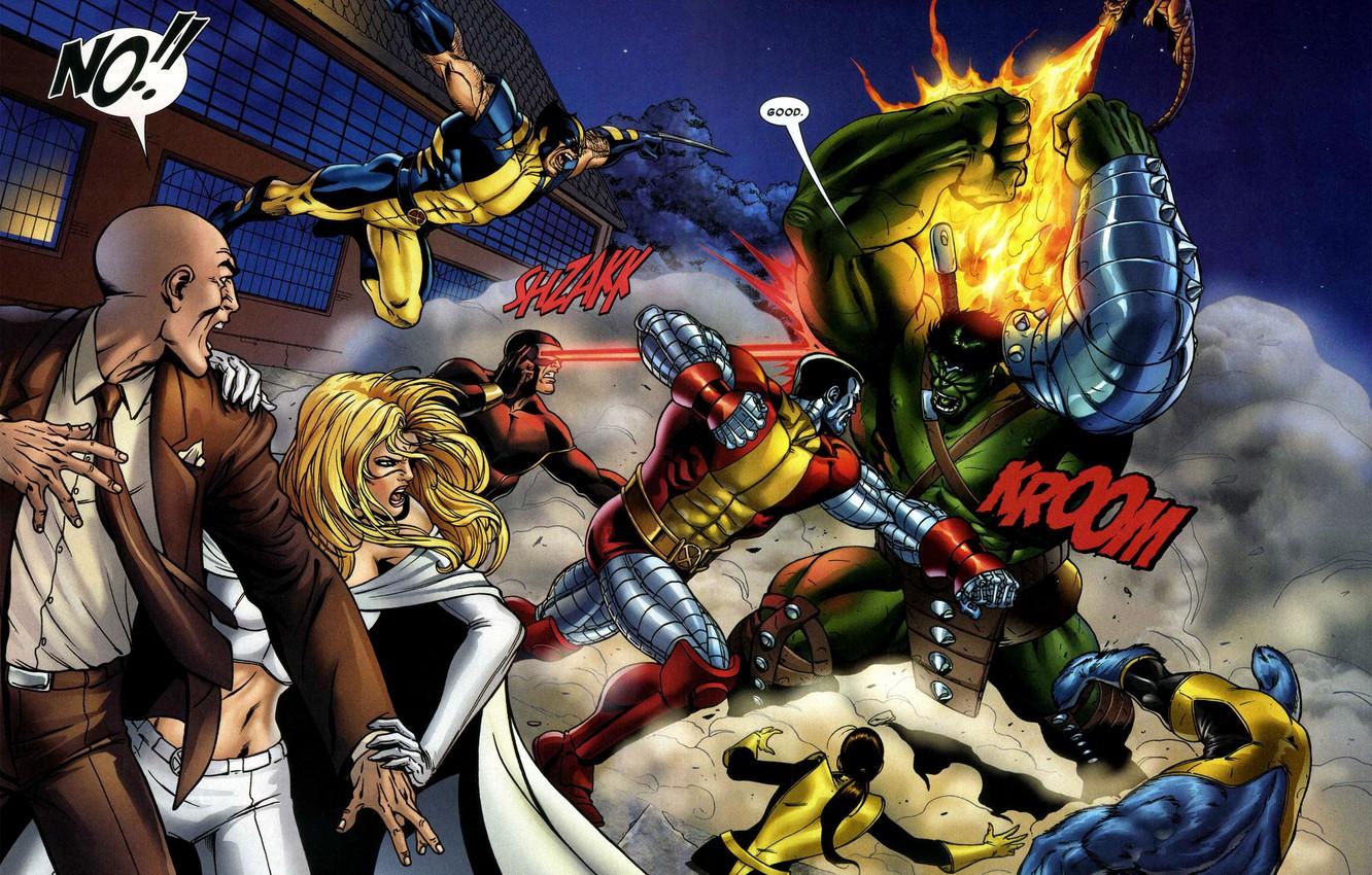Wallpaper Battle, X Men, Wolverine, Marvel, Comic, Comics, Emma