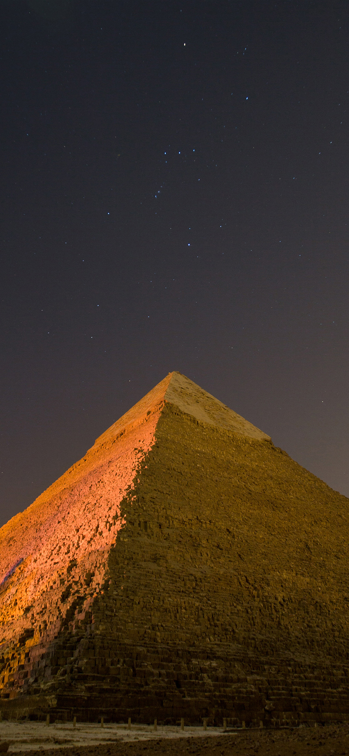 iPhone X wallpaper. pyramid dark sky nature