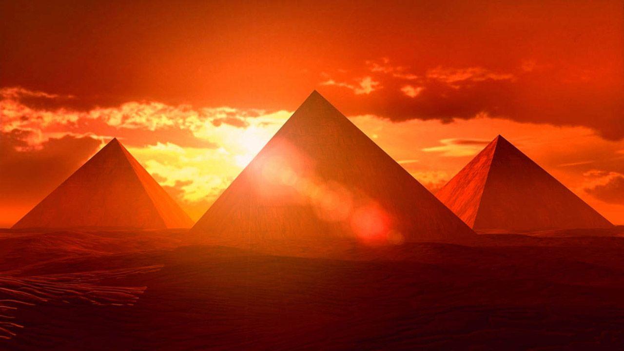 Sunset of Pyramid Wallpaper