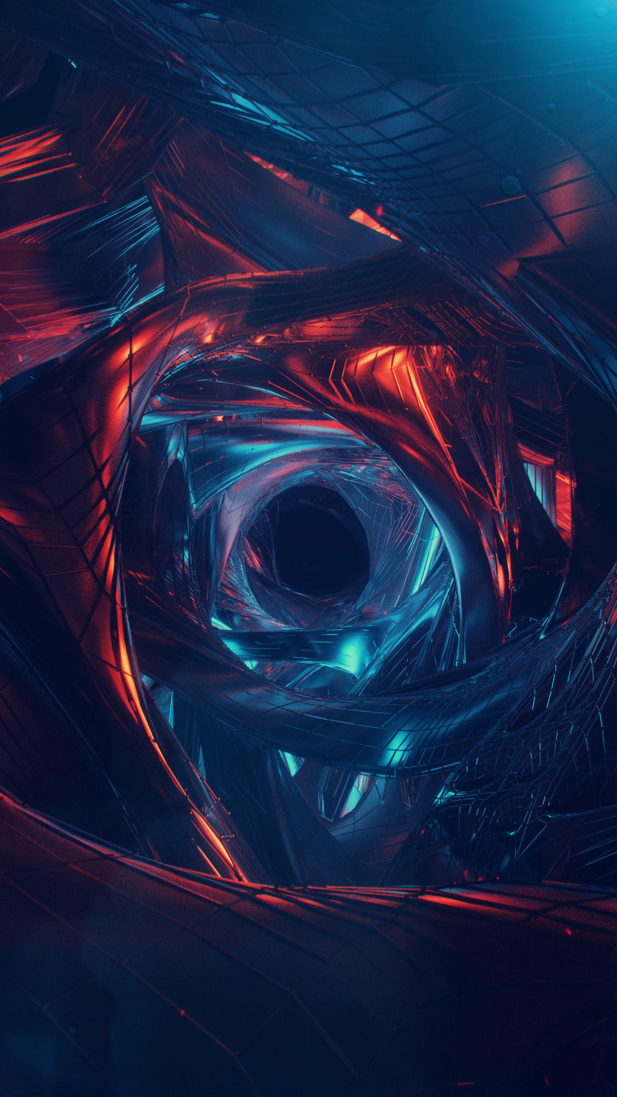 Abstract #wormhole #art #visualization #wallpaper HD 4k