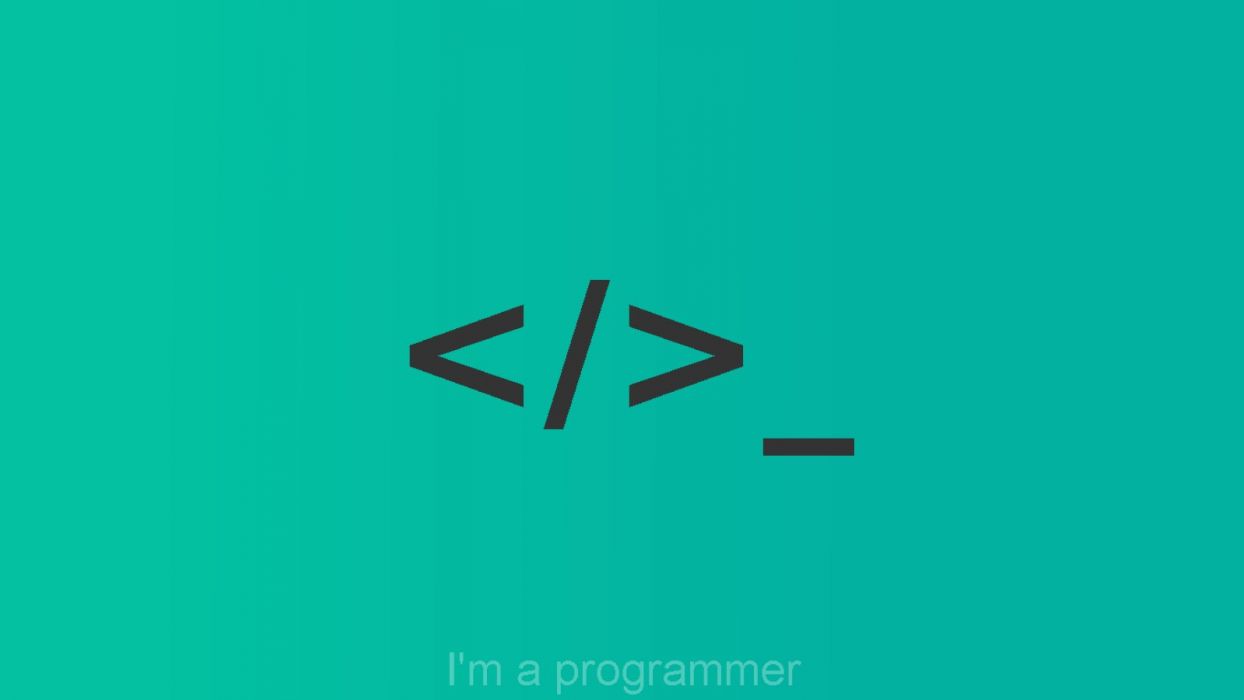 Minimalism programming code html terminal simbol logotype wallpaper