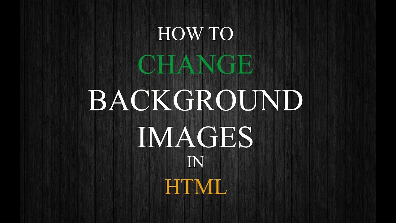 How to Insert Background Image in HTML