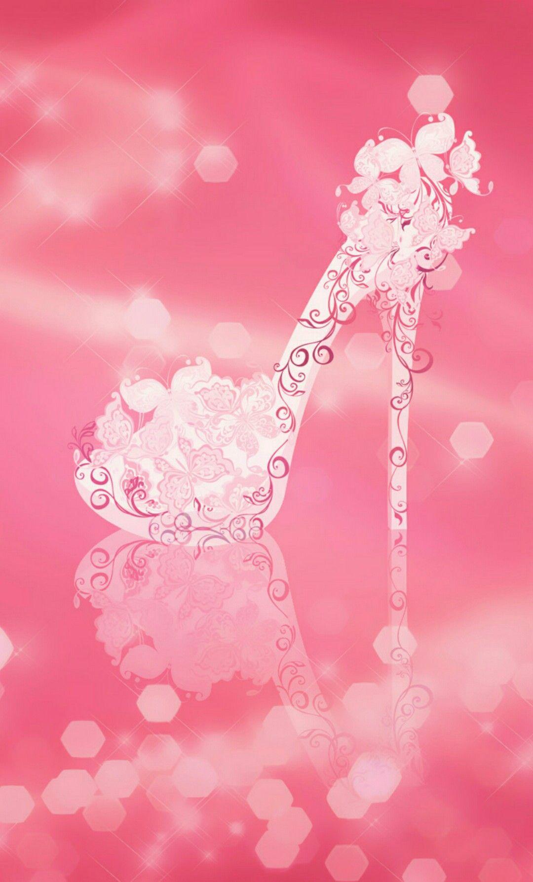 High Heel on Pink Wallpaper.By Artist Unknown. Phone wallpaper image, Cute girl wallpaper, Wallpaper background