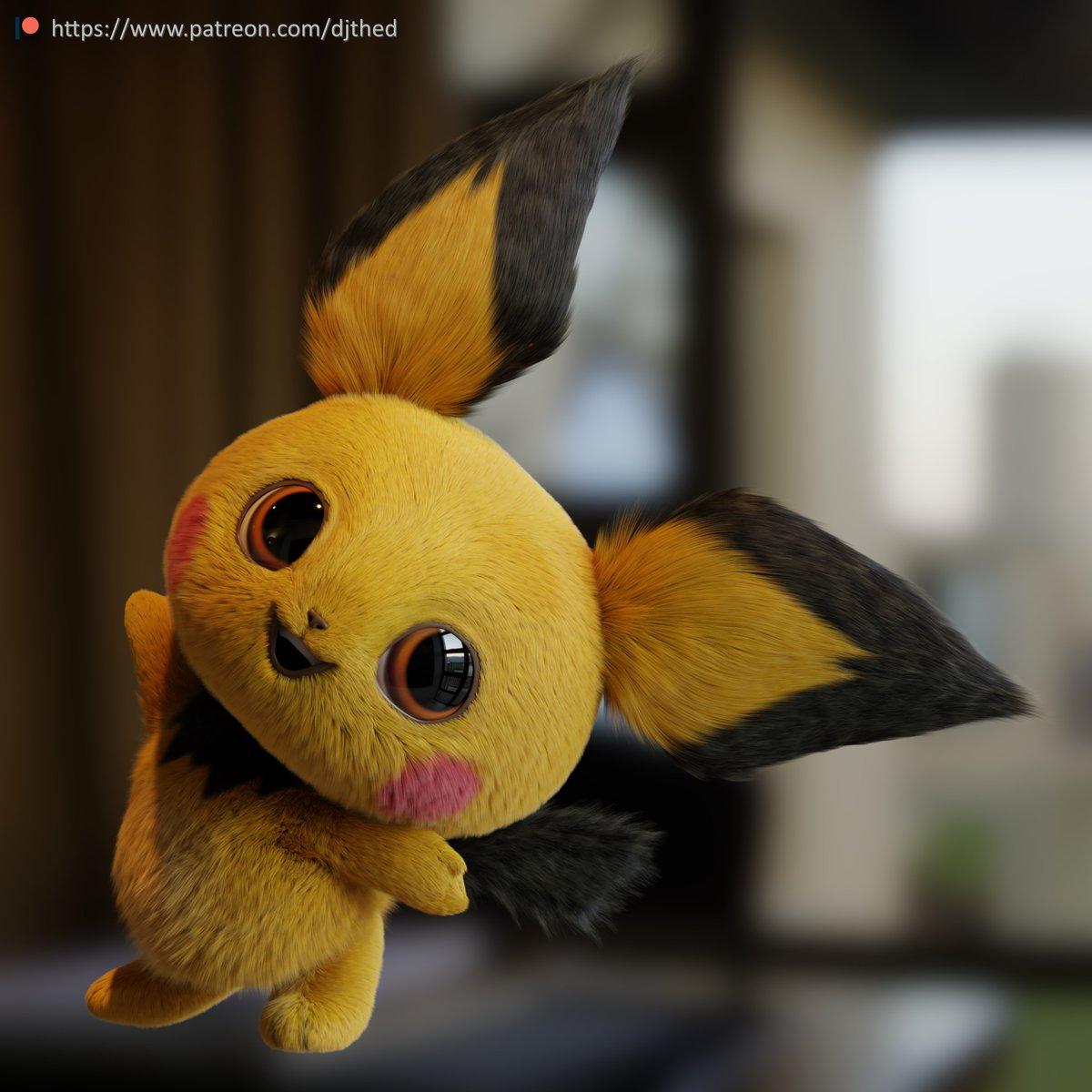 How Pichu would look in Pokemon Detective Pikachu