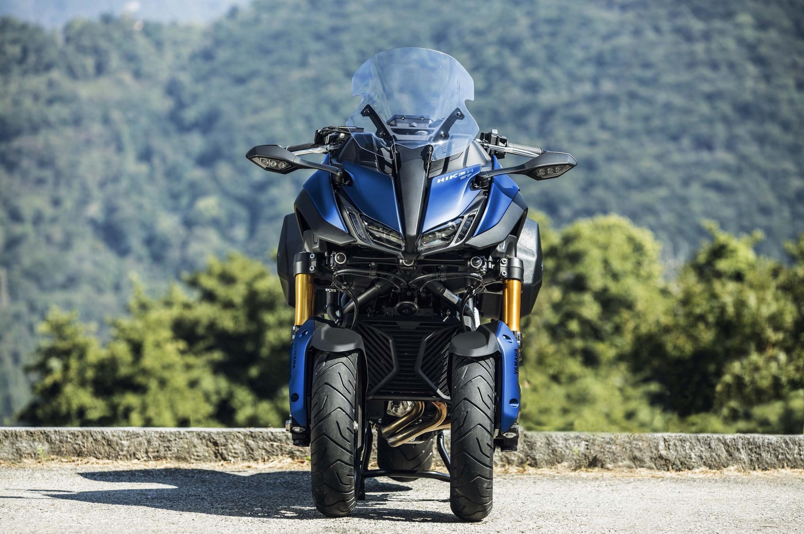 Download 2560x1700 Yamaha Niken Gt, Trees Wallpaper for Chromebook