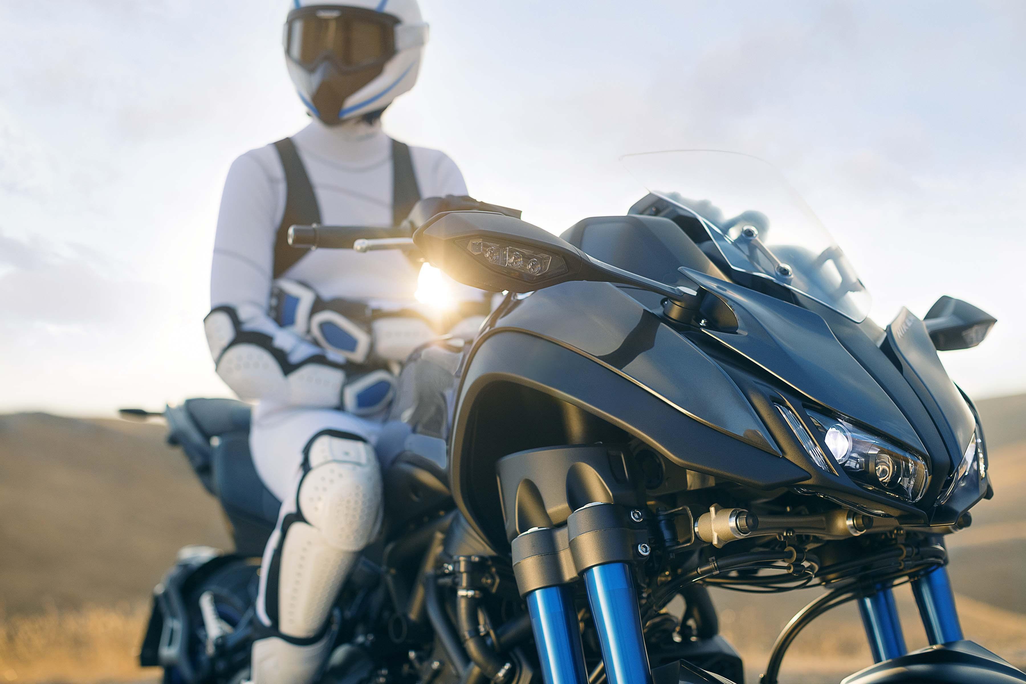 motorcycle, #Yamaha Niken, #vehicle, #helmet. Wallpaper No. 651212