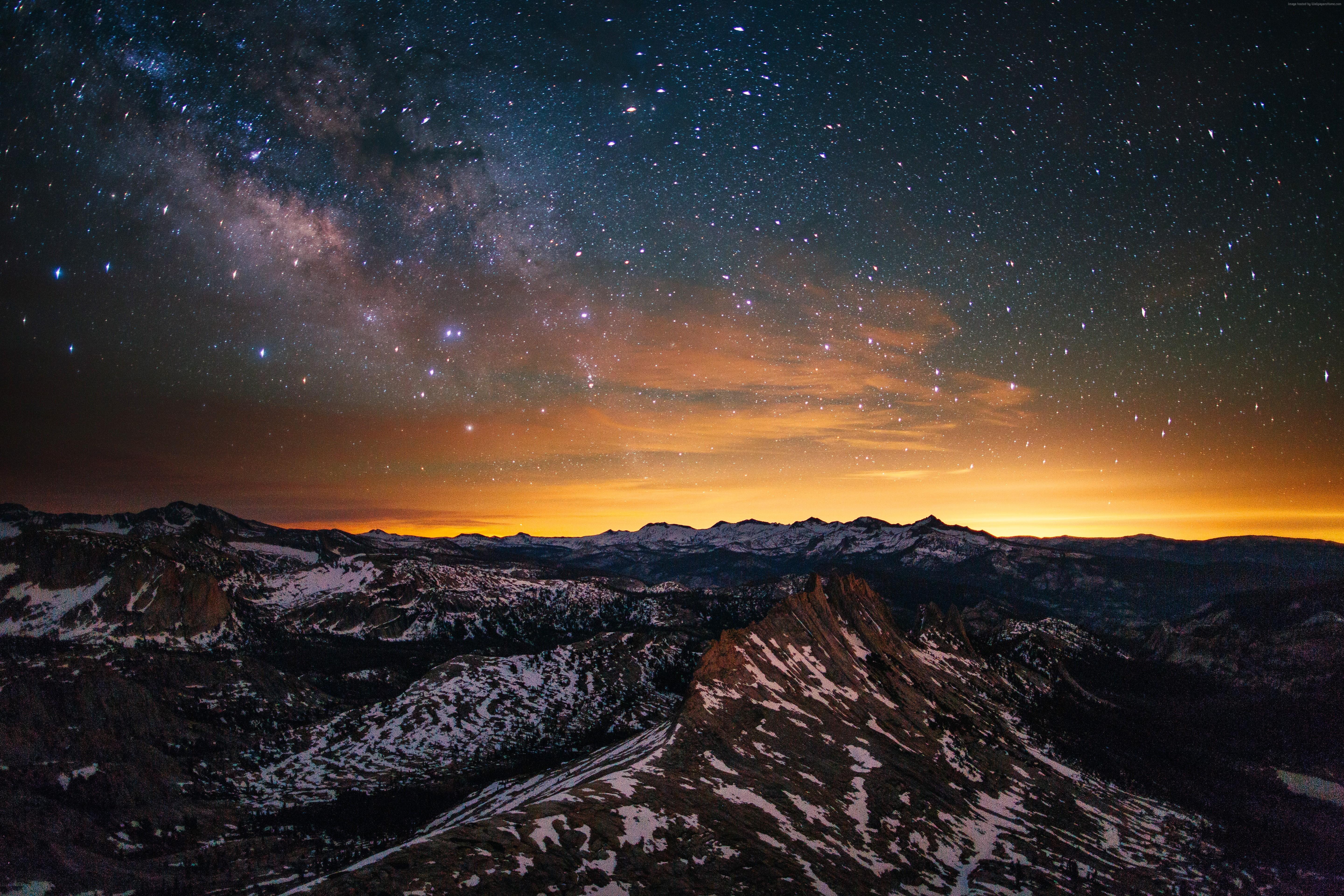 mountains, #stars, #Yosemite, k, k wallpaper, #apple, #OSX, k
