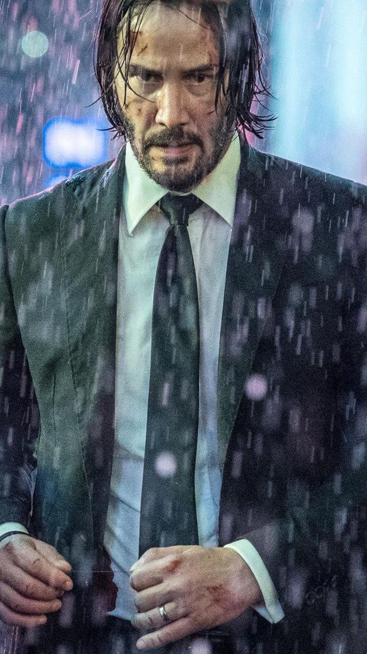 Movie John Wick 3: parabellum, Keanu Reeves in rain