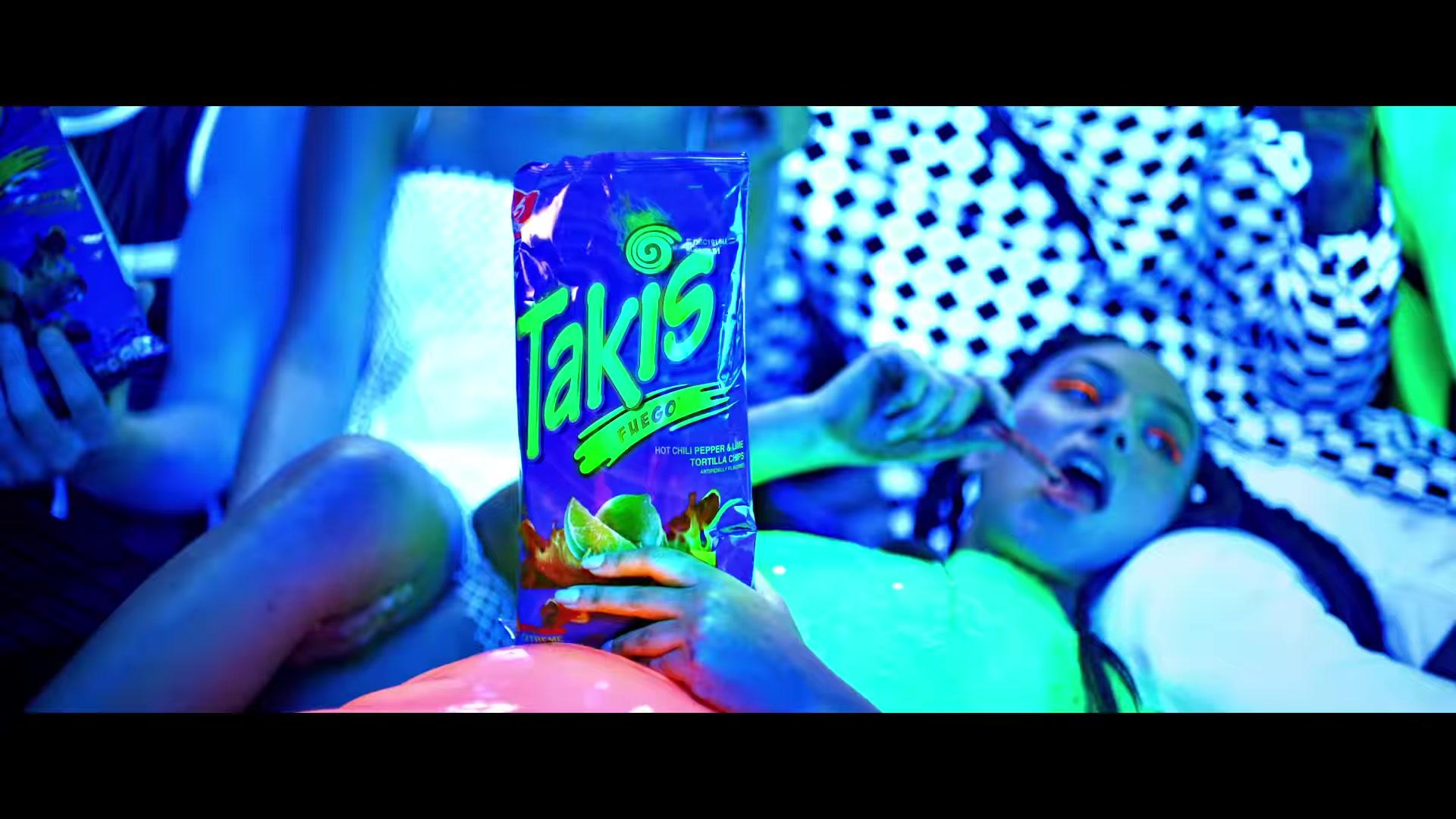 Takis Fuego Tortilla Corn Chips in “Say My Name”