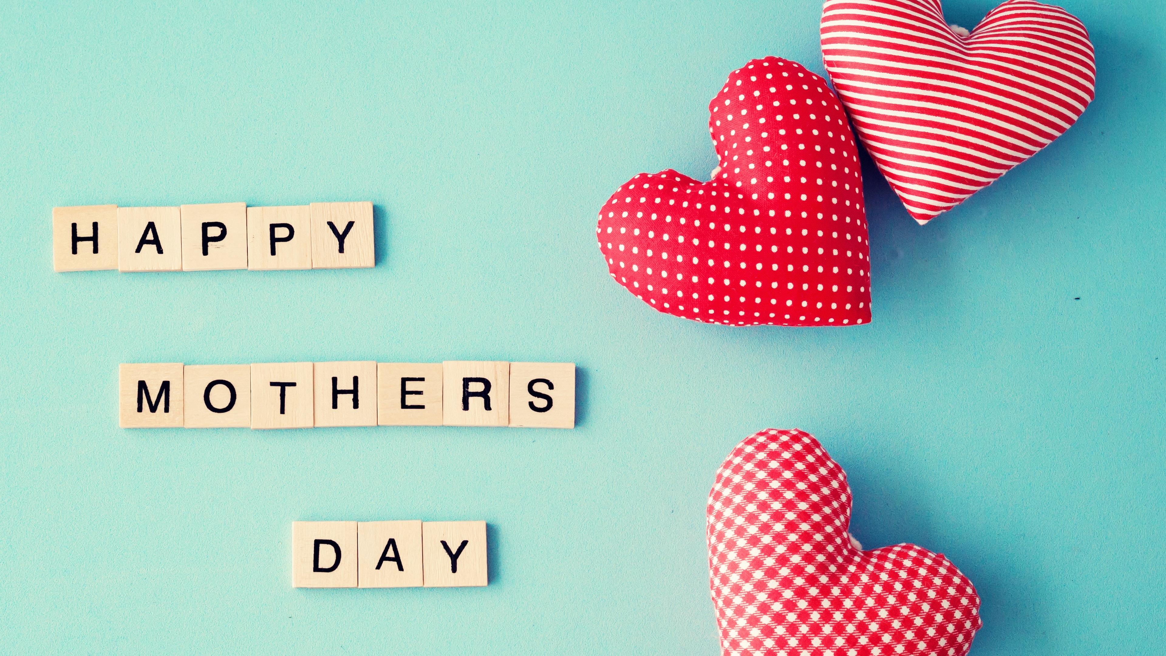 Wallpaper Happy Mothers Day, love hearts 3840x2160 UHD 4K Picture, Image