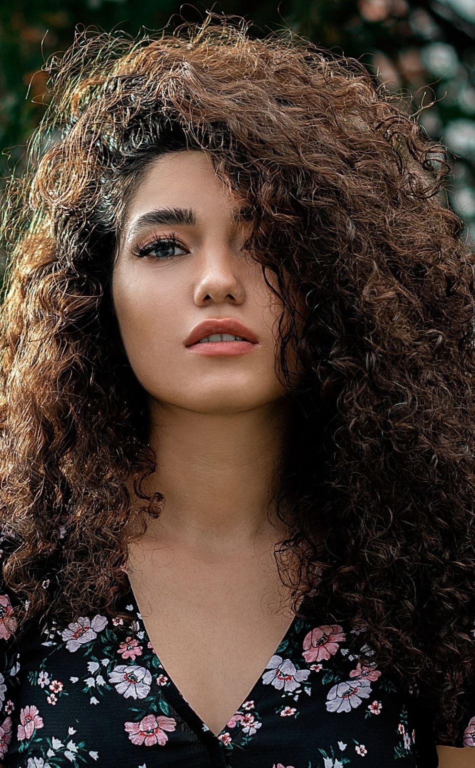 Girl With Brown Curly Hair