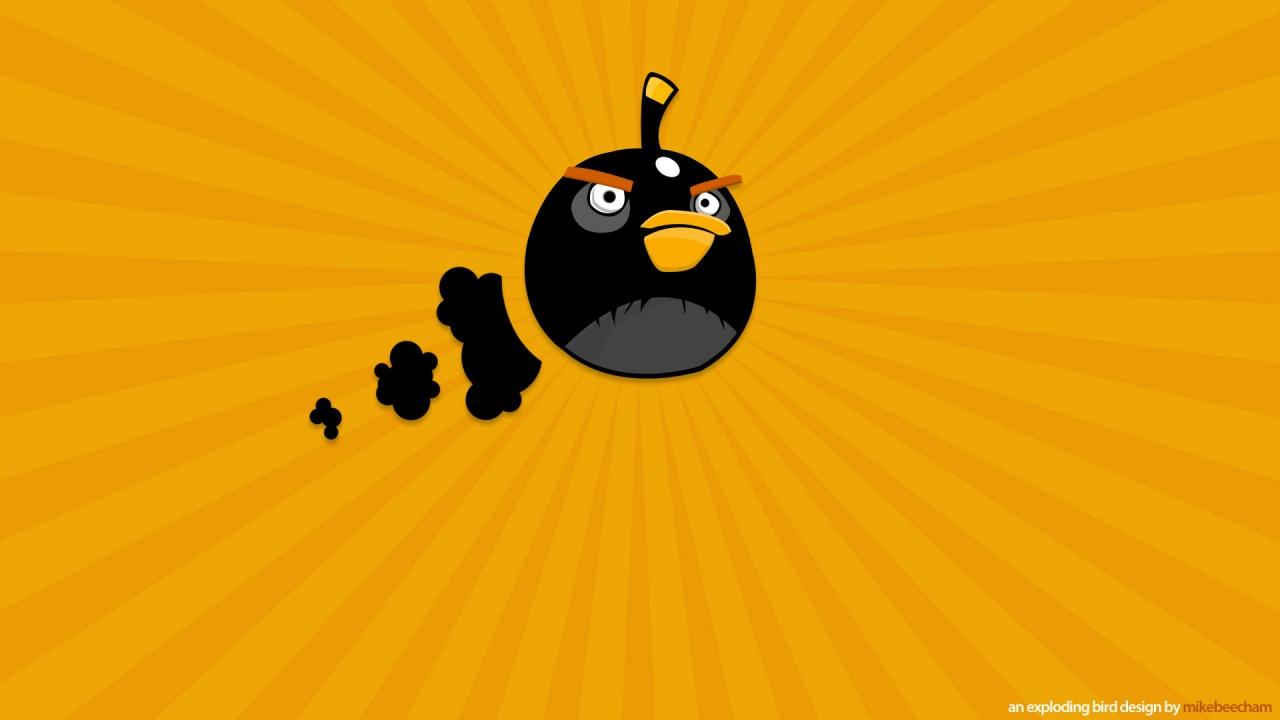 Angry Birds image Black Bomb Bird HD wallpaper and background