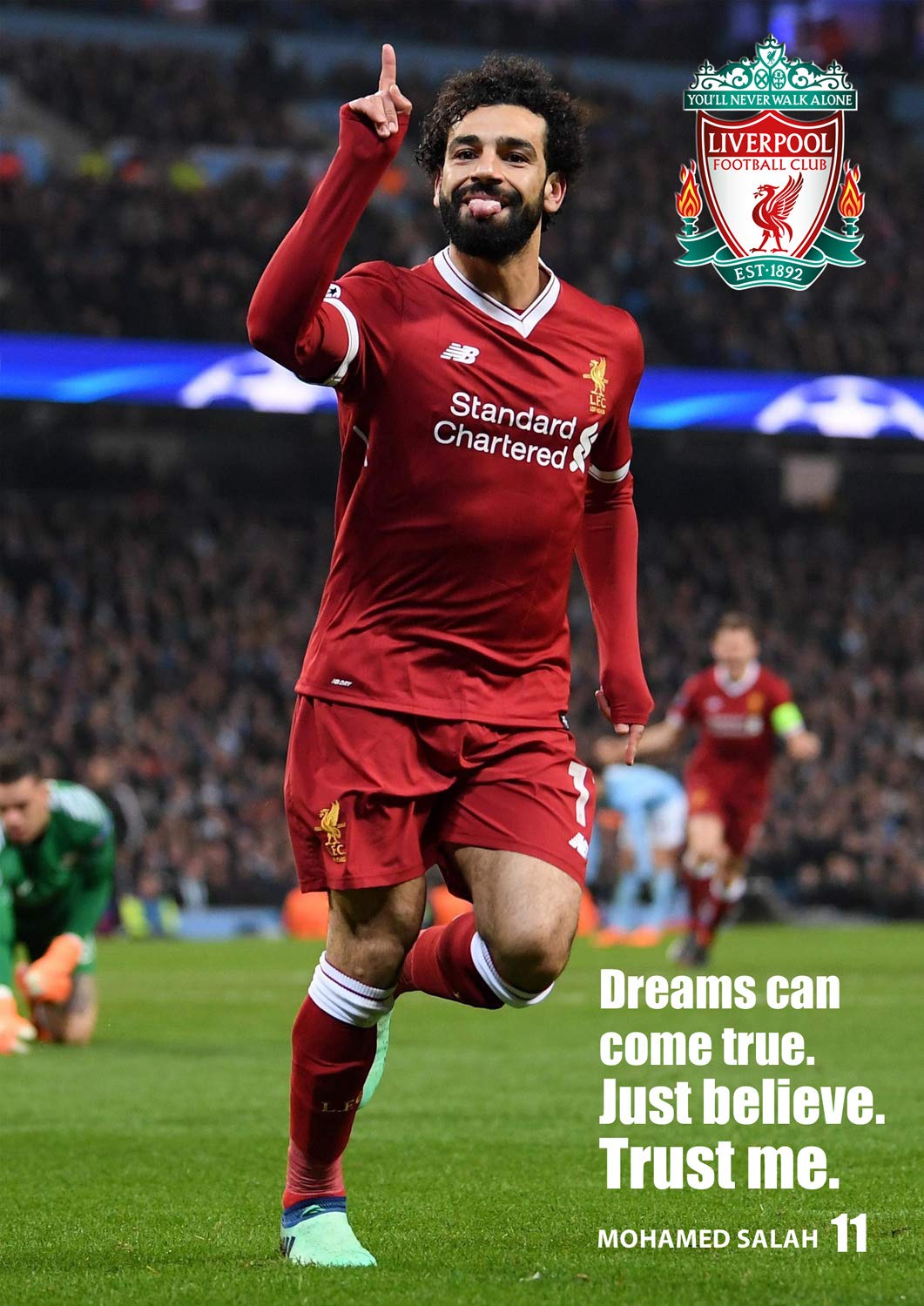 Mohamed Salah Poster Liverpool Footballer no. 11.: Amazon.co.uk
