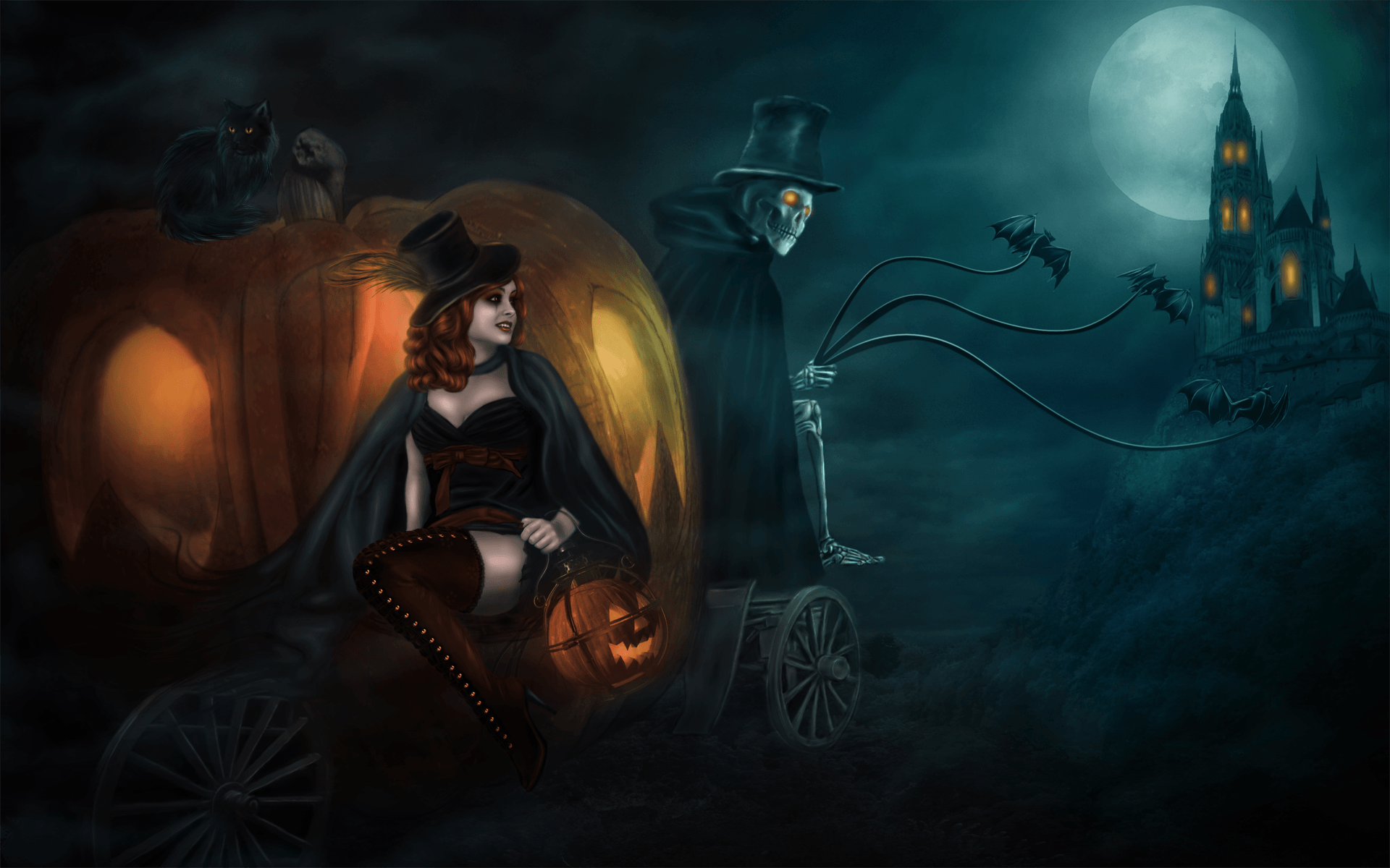 Halloween Witches Wallpaper 1920x1200 (3413.24 KB)
