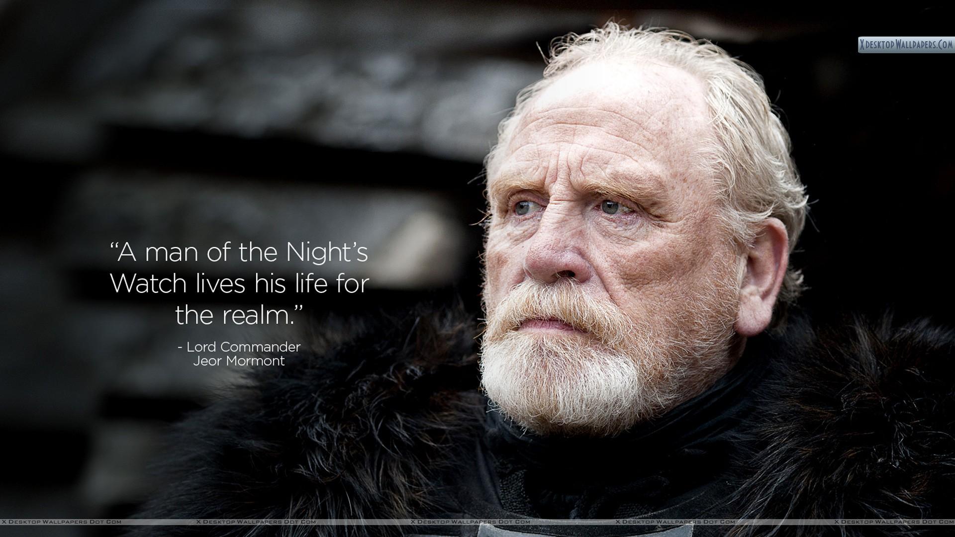 A Man Of The Nights Watch Lives His Life For The Realm Wallpaper