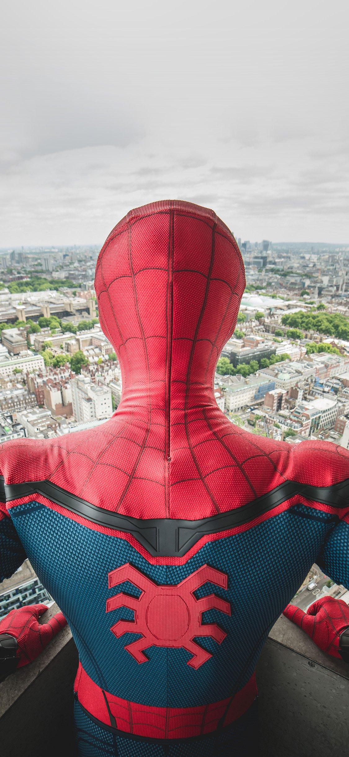 iPhone X wallpaper. spiderman hero marvel