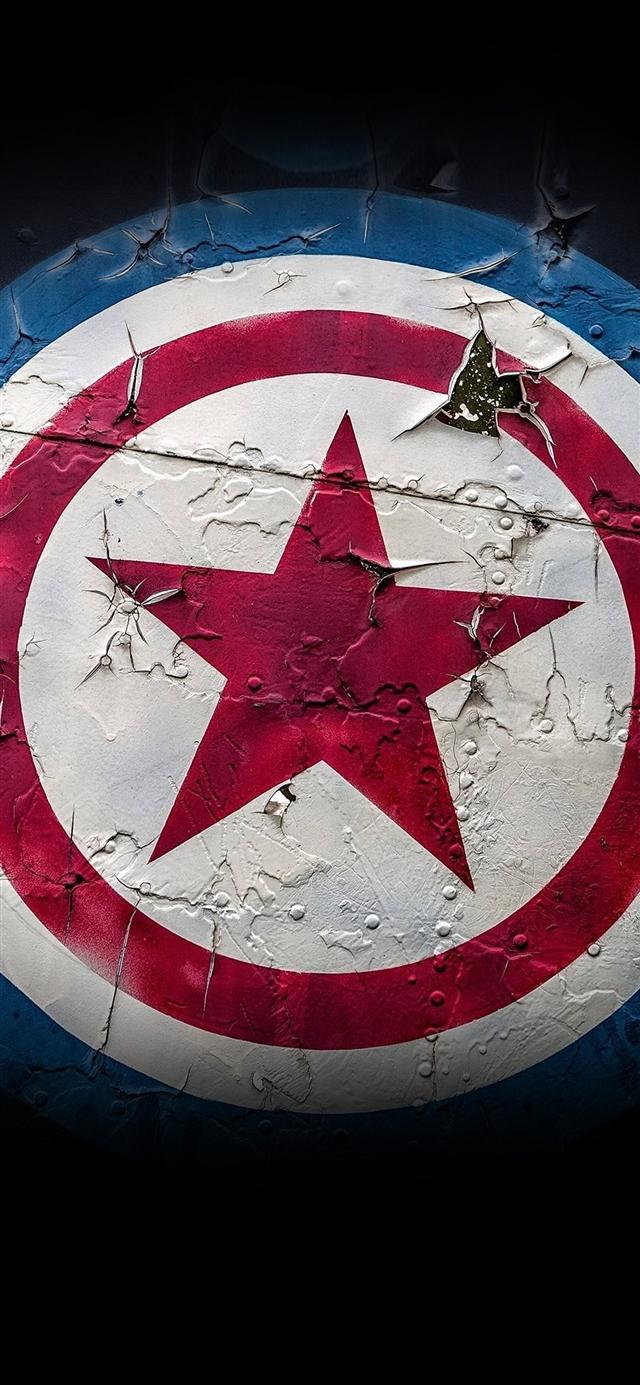 Captain america marvel hero iPhone X Wallpapers Free Download