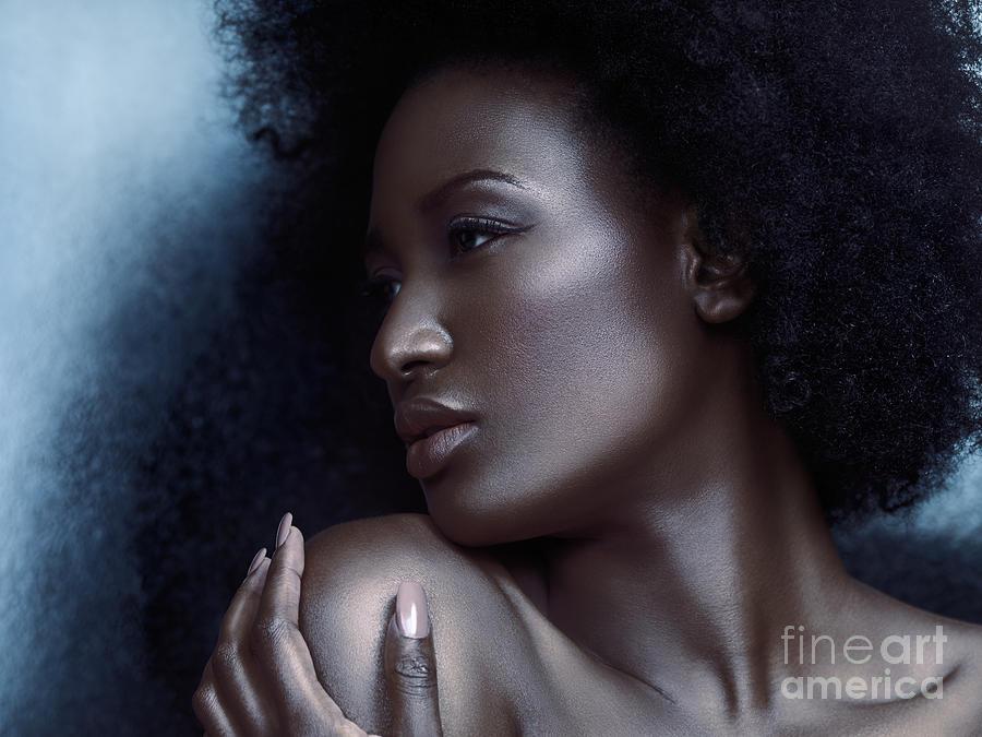 Beauty Photograph Beauty Portrait Of Beautiful Black Woman Face With 900x675 Beautiful Black Women Wallpaper Women Wallpaper