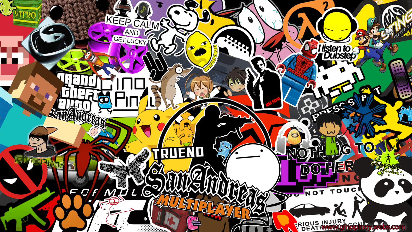 1600x900px Sticker Bomb Wallpaper