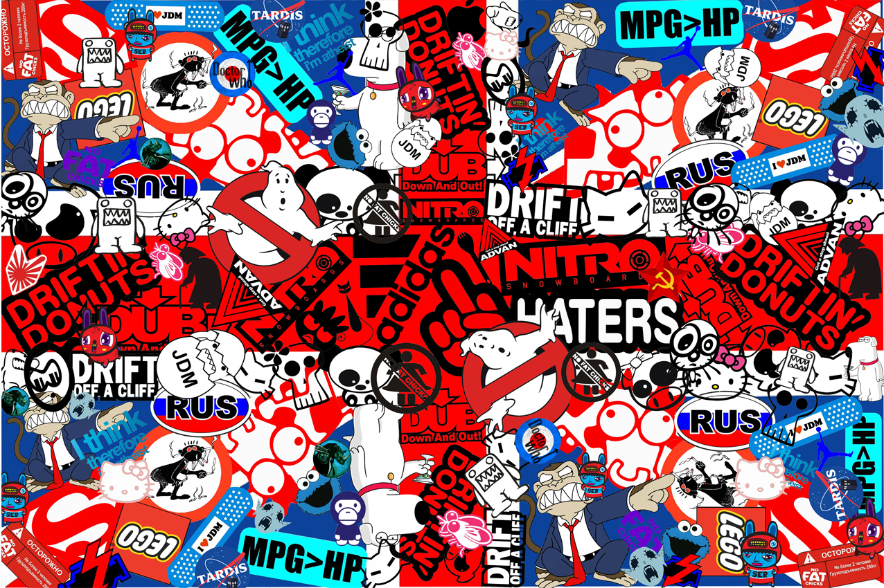 JDM Sticker Bomb Wallpaper