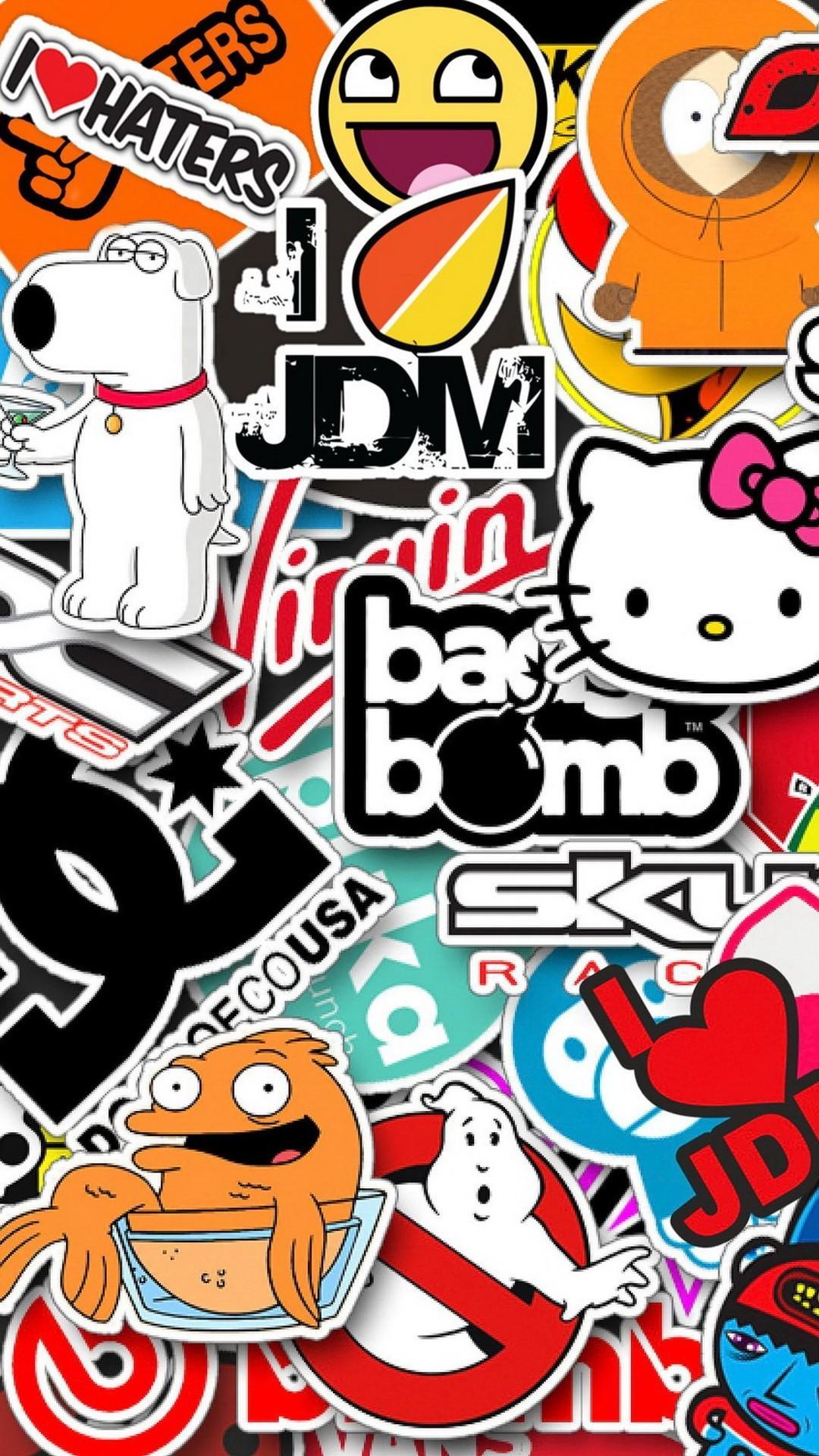 Download Sticker Bomb Wallpaper iPhone (52)