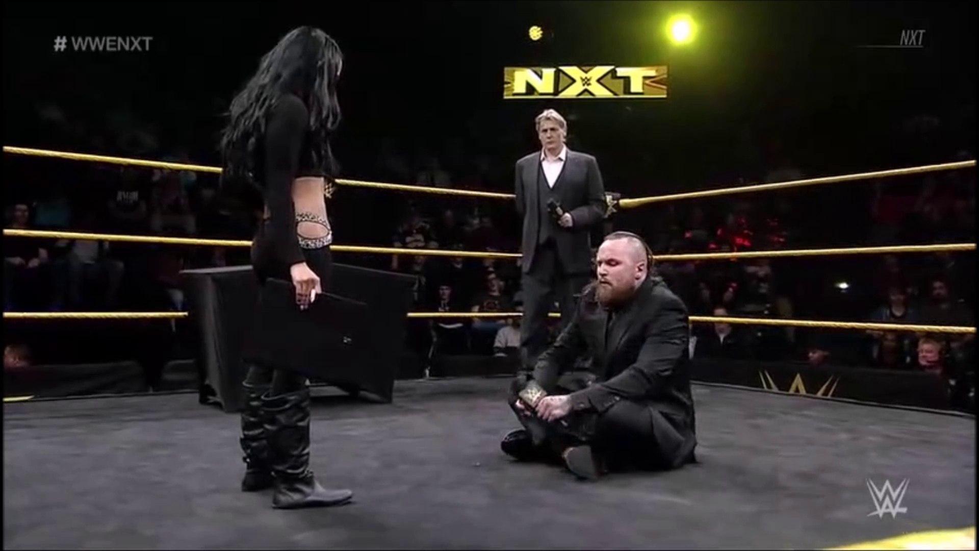 NXT: Zelina Vega and Aleister Black contract signing for NXT