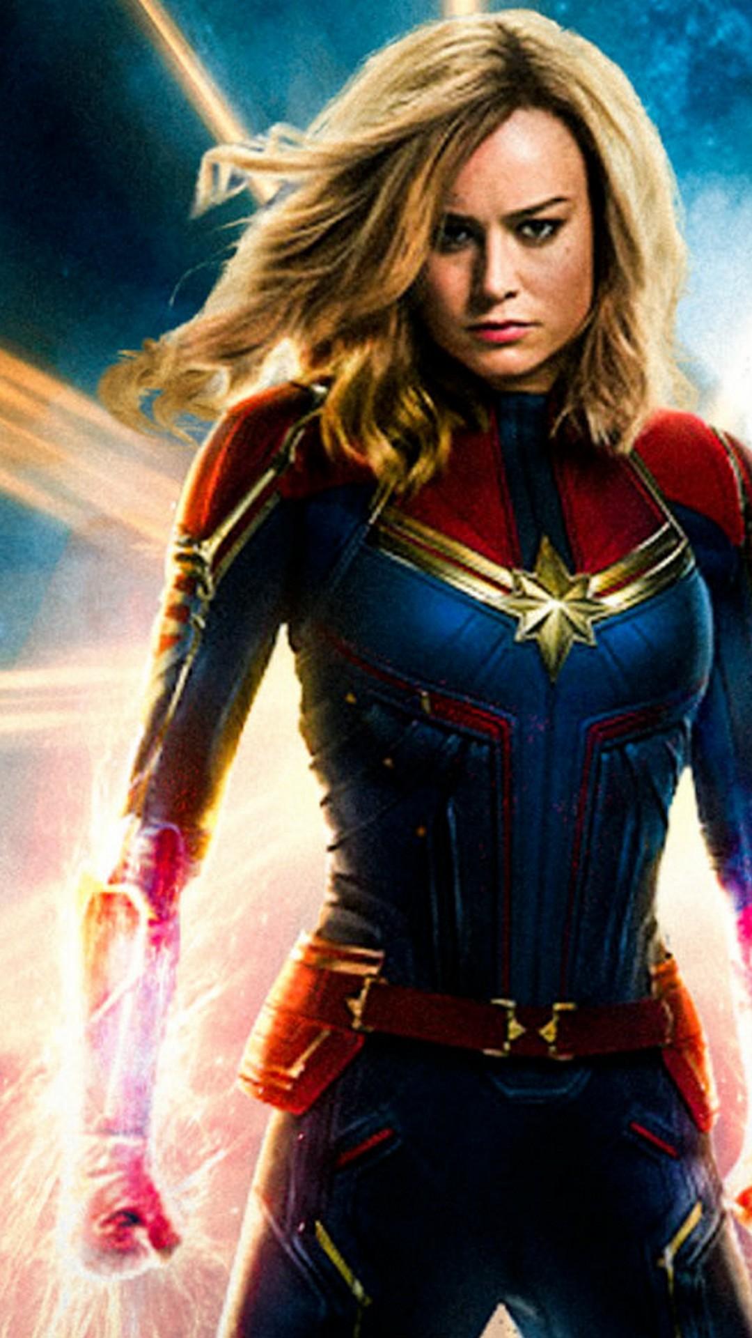 Captain Marvel 2019 iPhone X Wallpaper Movie Poster Wallpaper HD