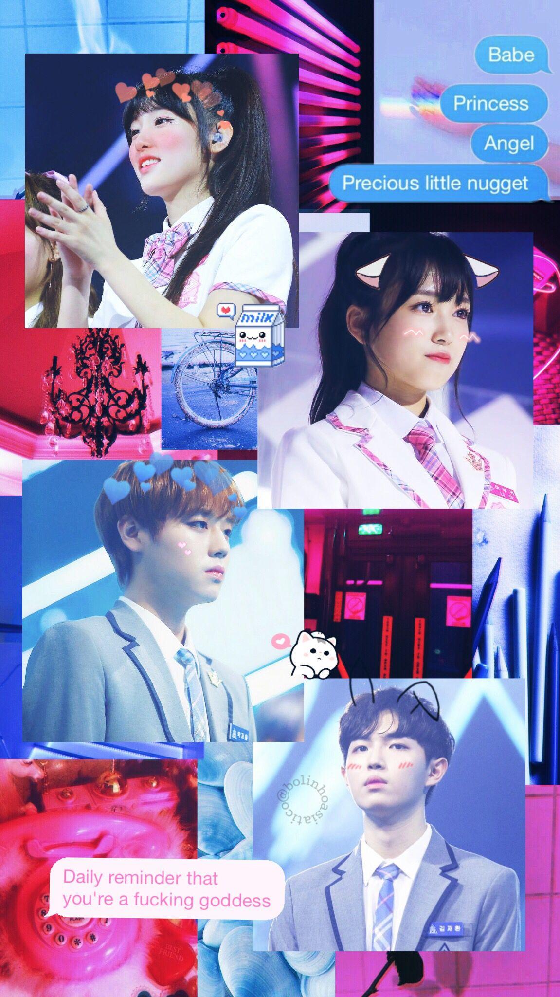 Wallpaper Produce Izone Wanna One Yena, Nako, Jihoon and Jaehwan. Gambar, Kim