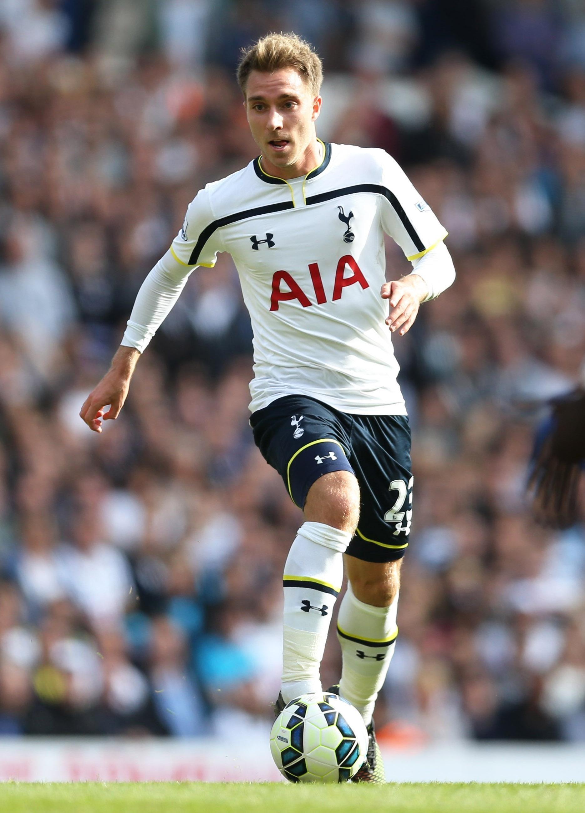 Christian Eriksen of Tottenham Hotspur. Soccer. Tottenham hotspur