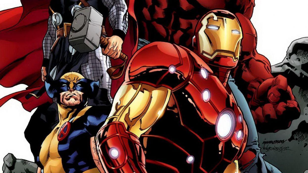 Iron Man comics Thor Wolverine Marvel Comics Avengers wallpaperx1080