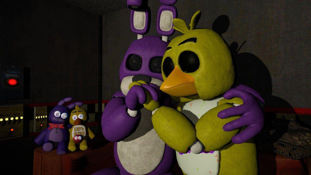 Bonnie and Chica for ninidan (Wallpaper)