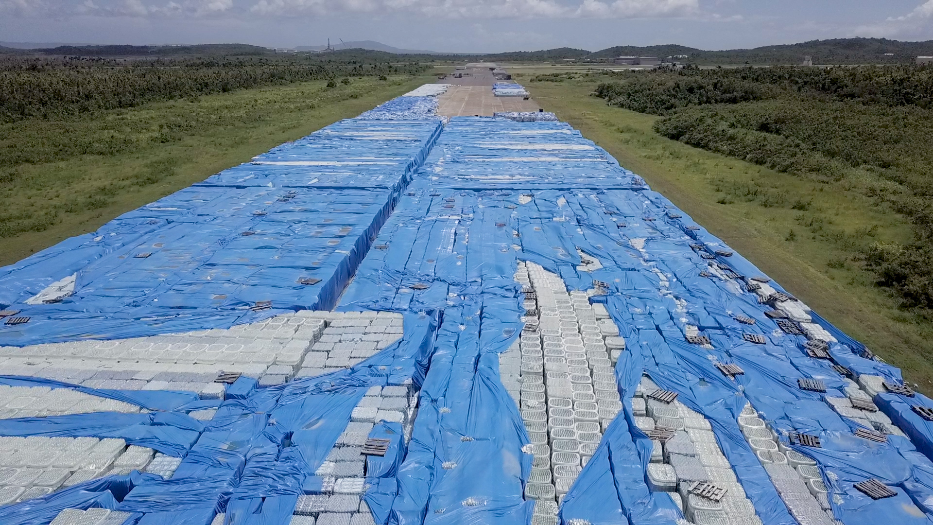 See untouched water bottles in Puerto Rico