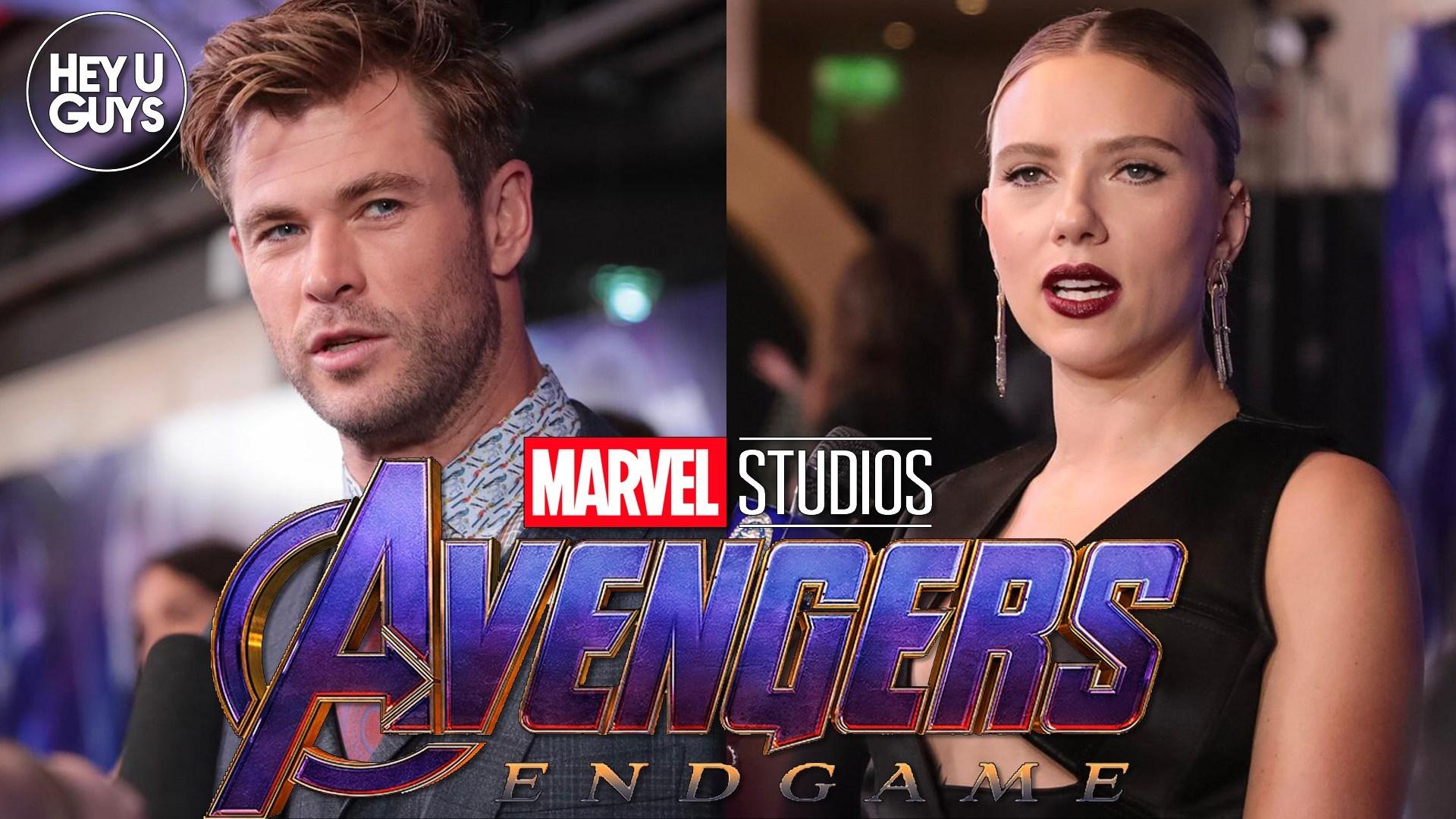 Avengers Endgame Interviews Johansson, Chris Hemsworth