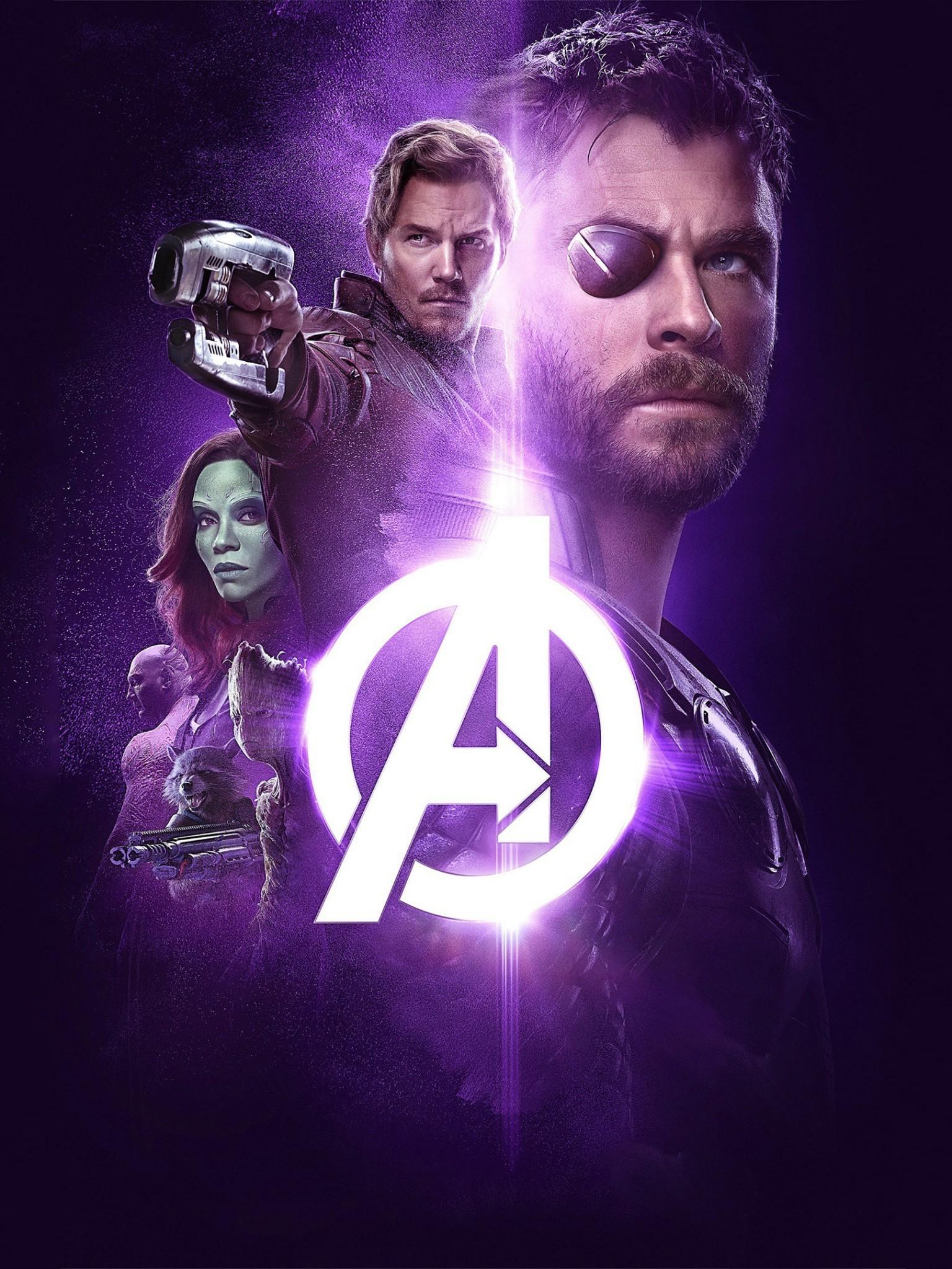 Download 1536x2048 Thor, Gamora, Avengers: Infinity War Wallpaper