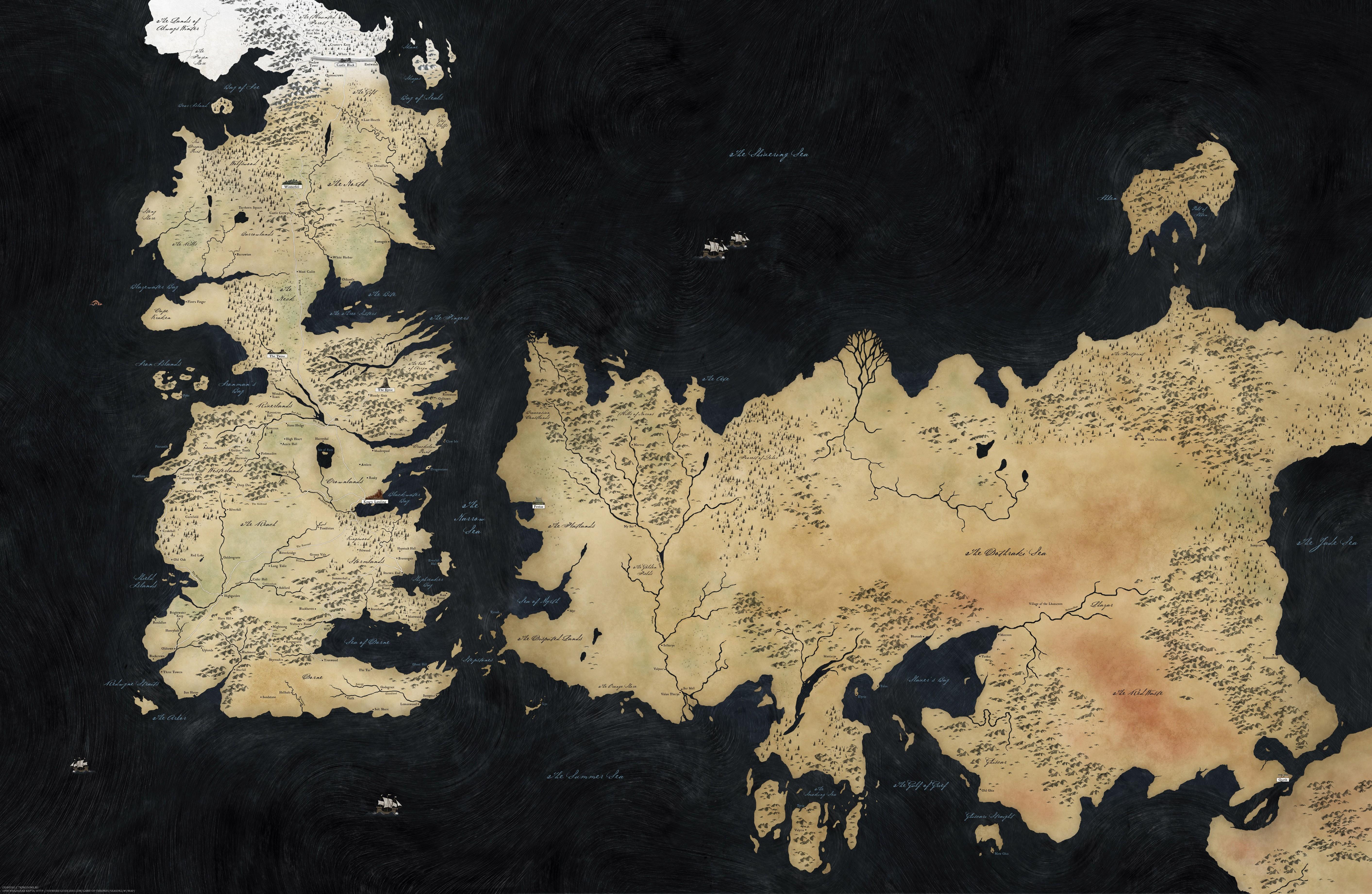 fantasy art, books, maps, Game of Thrones, world map, A Song Of Ice