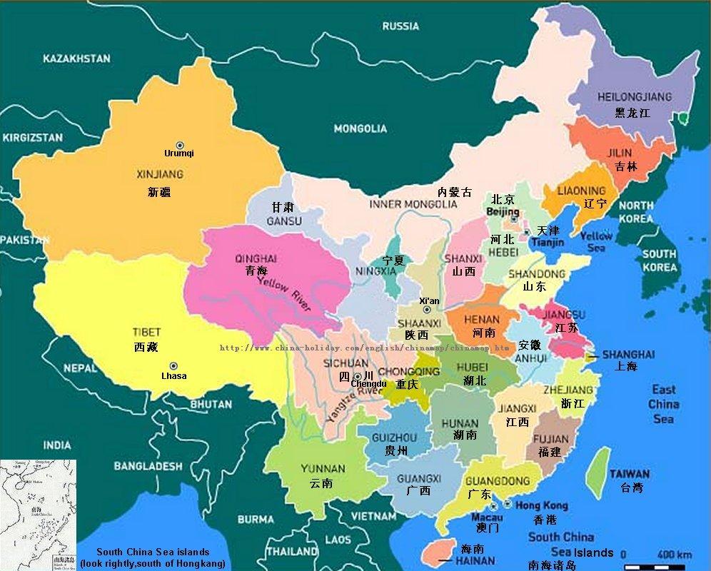 Map Of Provinces In China