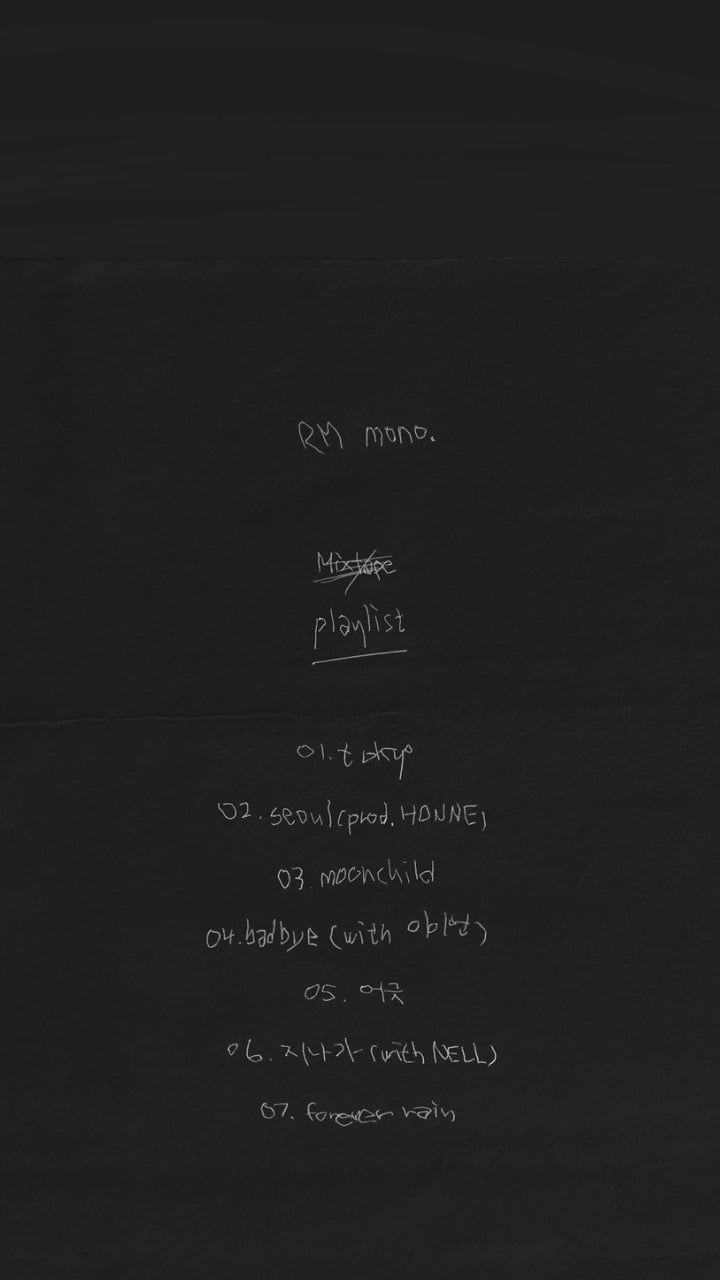 BTS) RM Namjoon Mono Wallpaper Lockscreen Uploaded