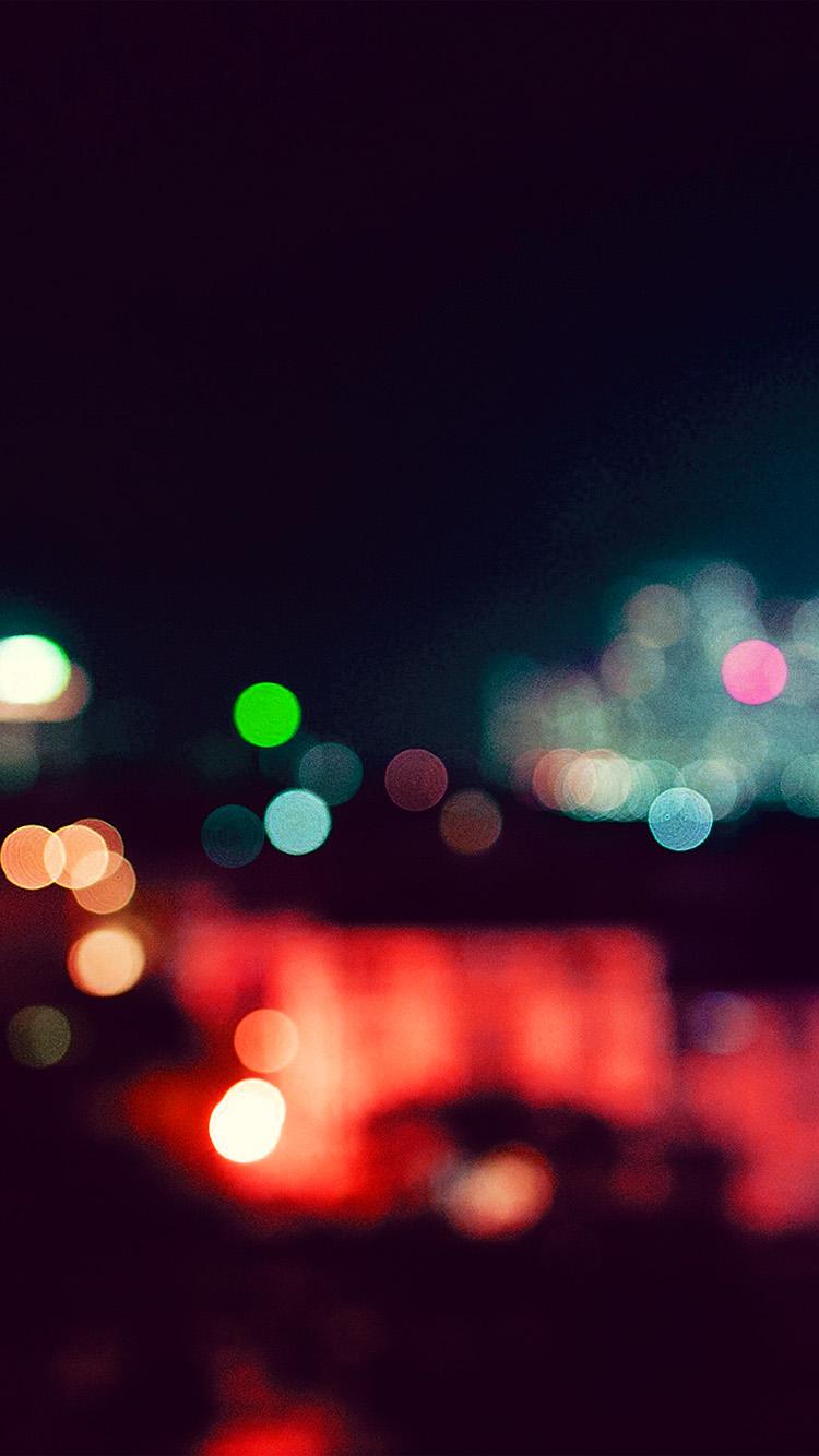 iPhone7 wallpaper. city night bokeh blue