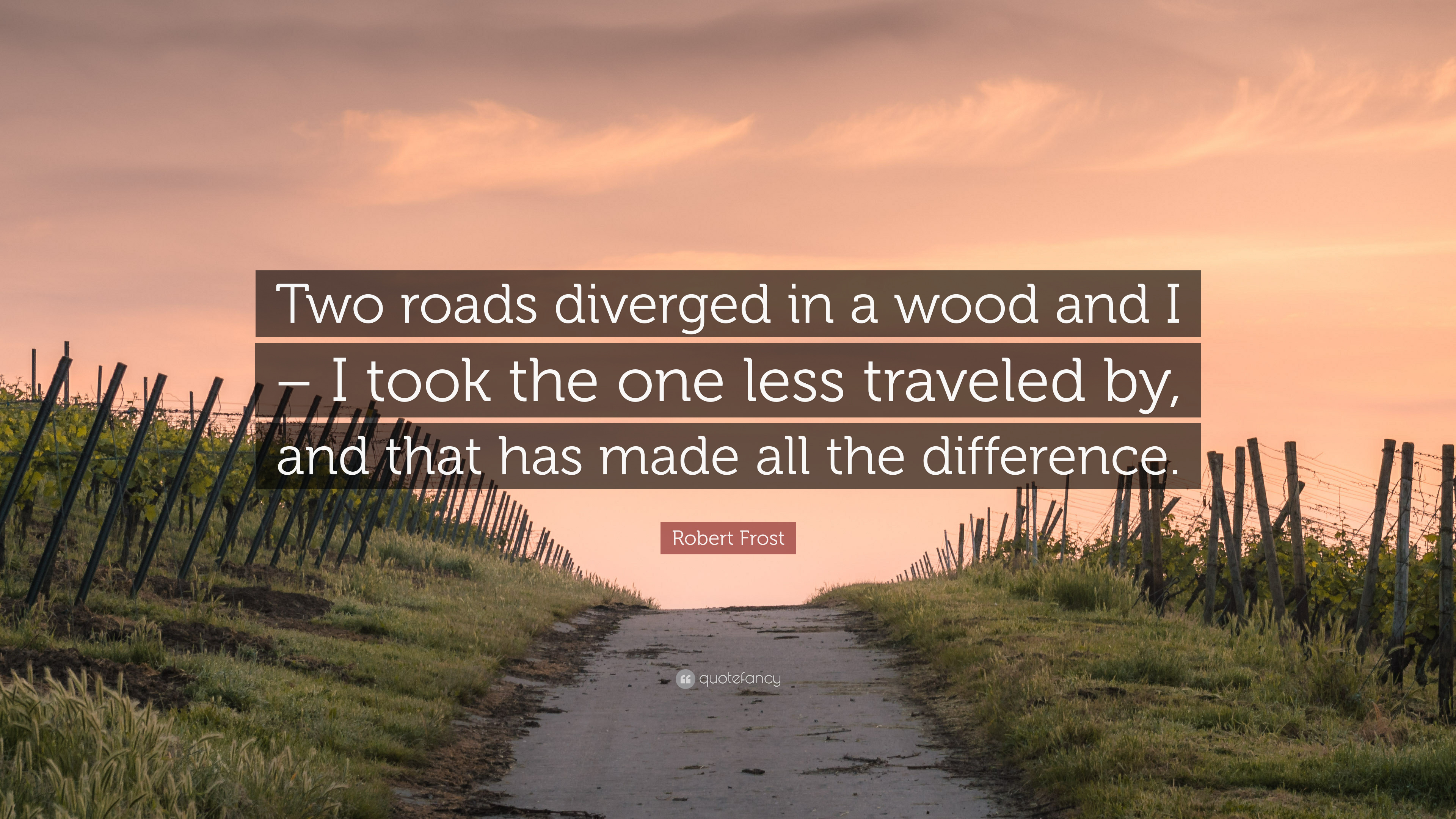 Robert Frost Quote: “Two roads diverged in a wood and I