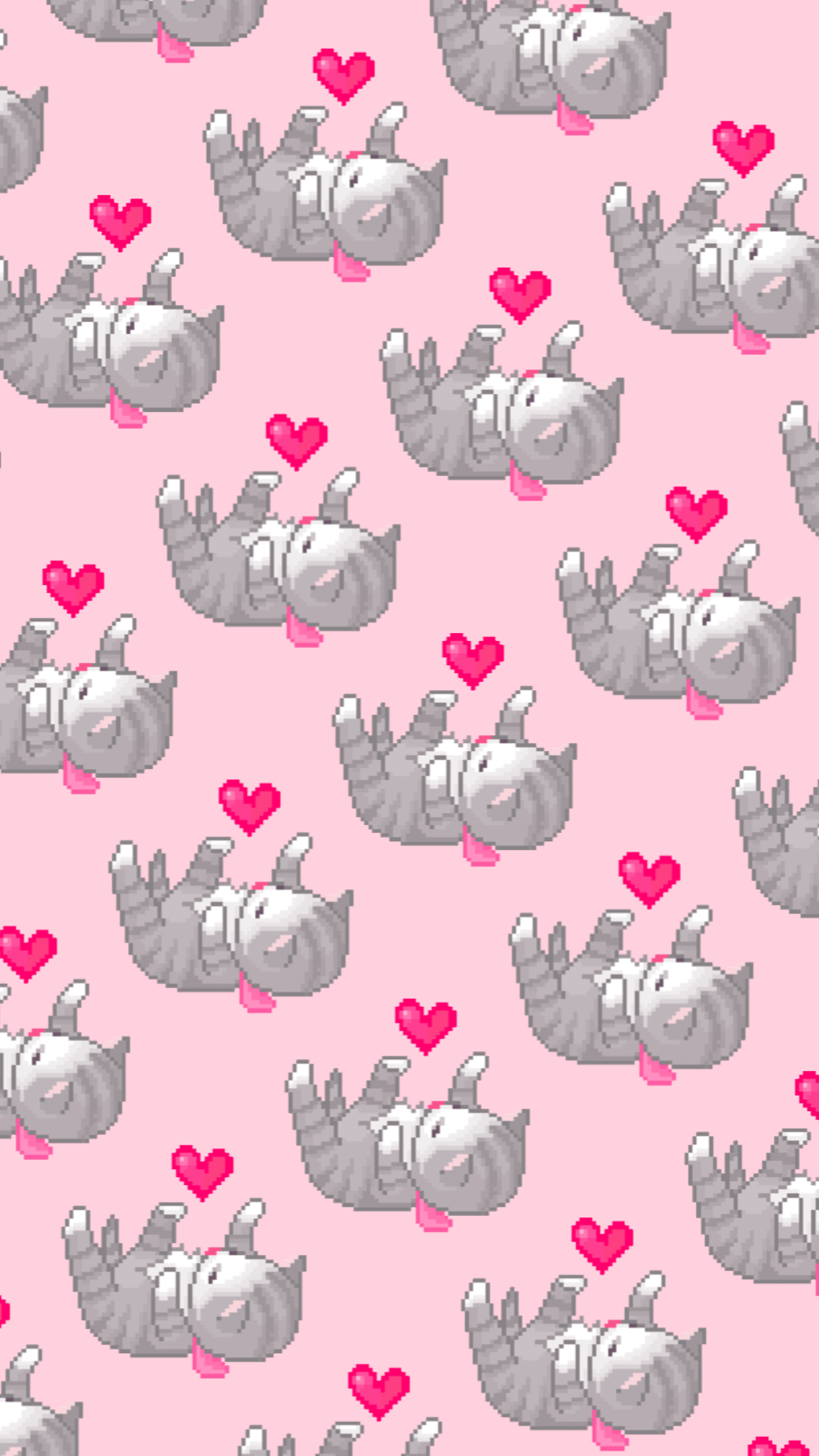 Kitten heart pattern wallpaper. Wallpaper. Kawaii wallpaper