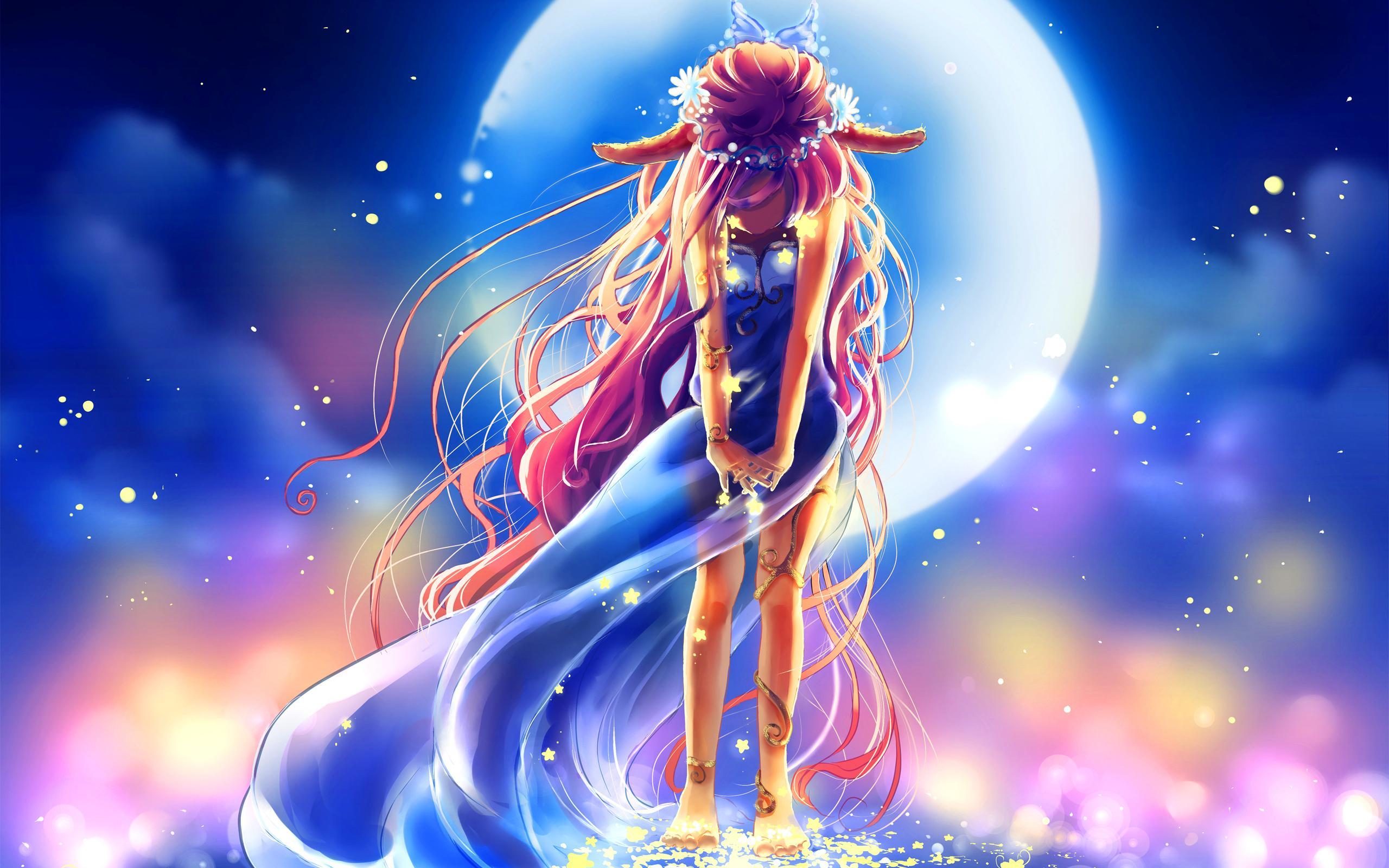 Moon anime girl